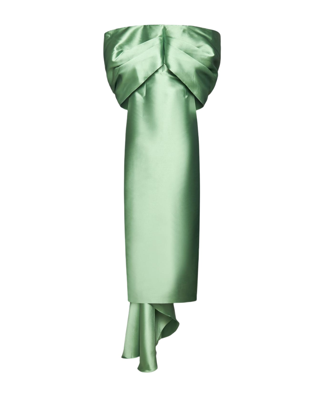 Solace London Delphina Satin Maxi Dress - GREEN ワンピース＆ドレス
