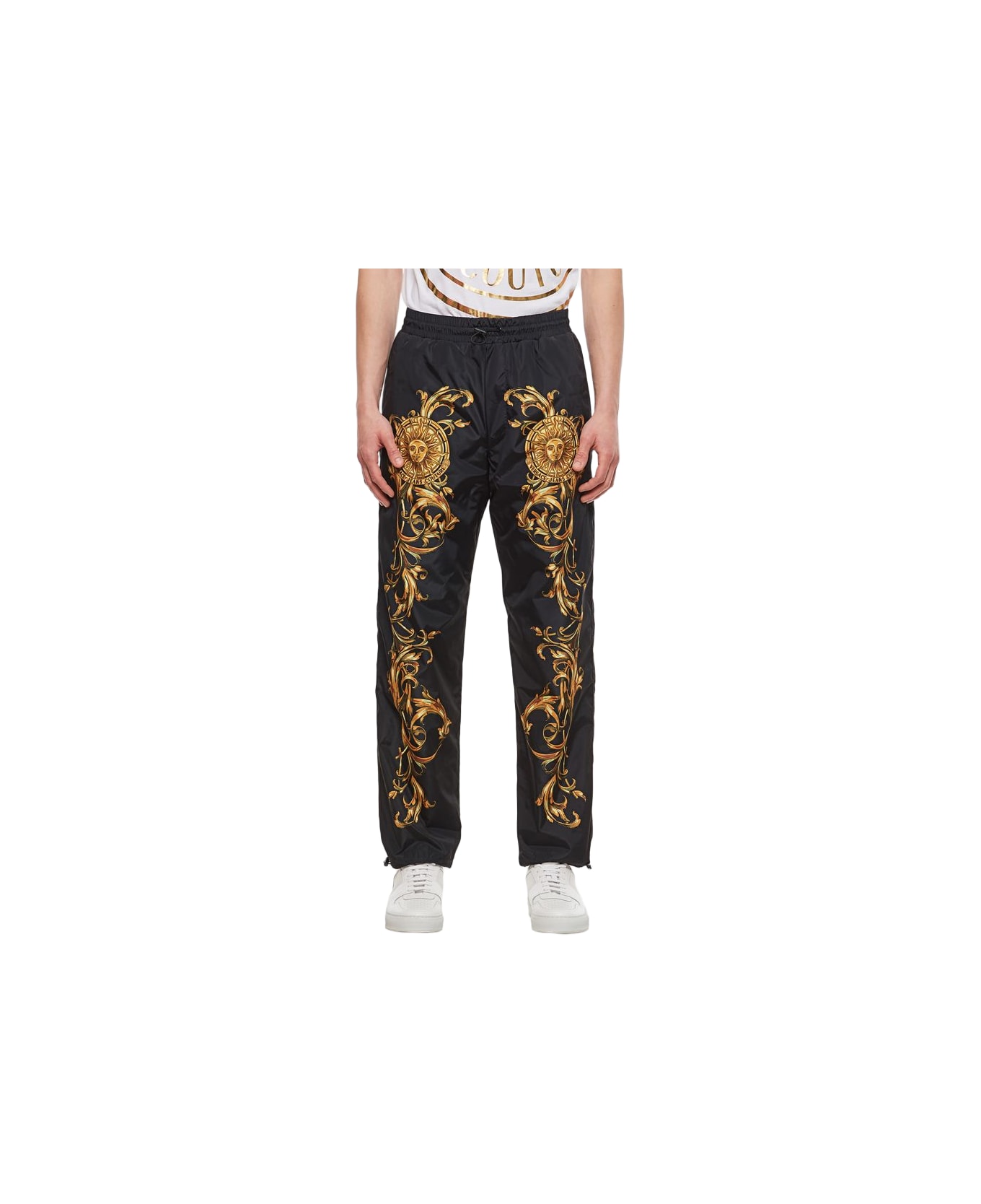 Versace Jeans Couture Print Baroque Sun Trousers - Black