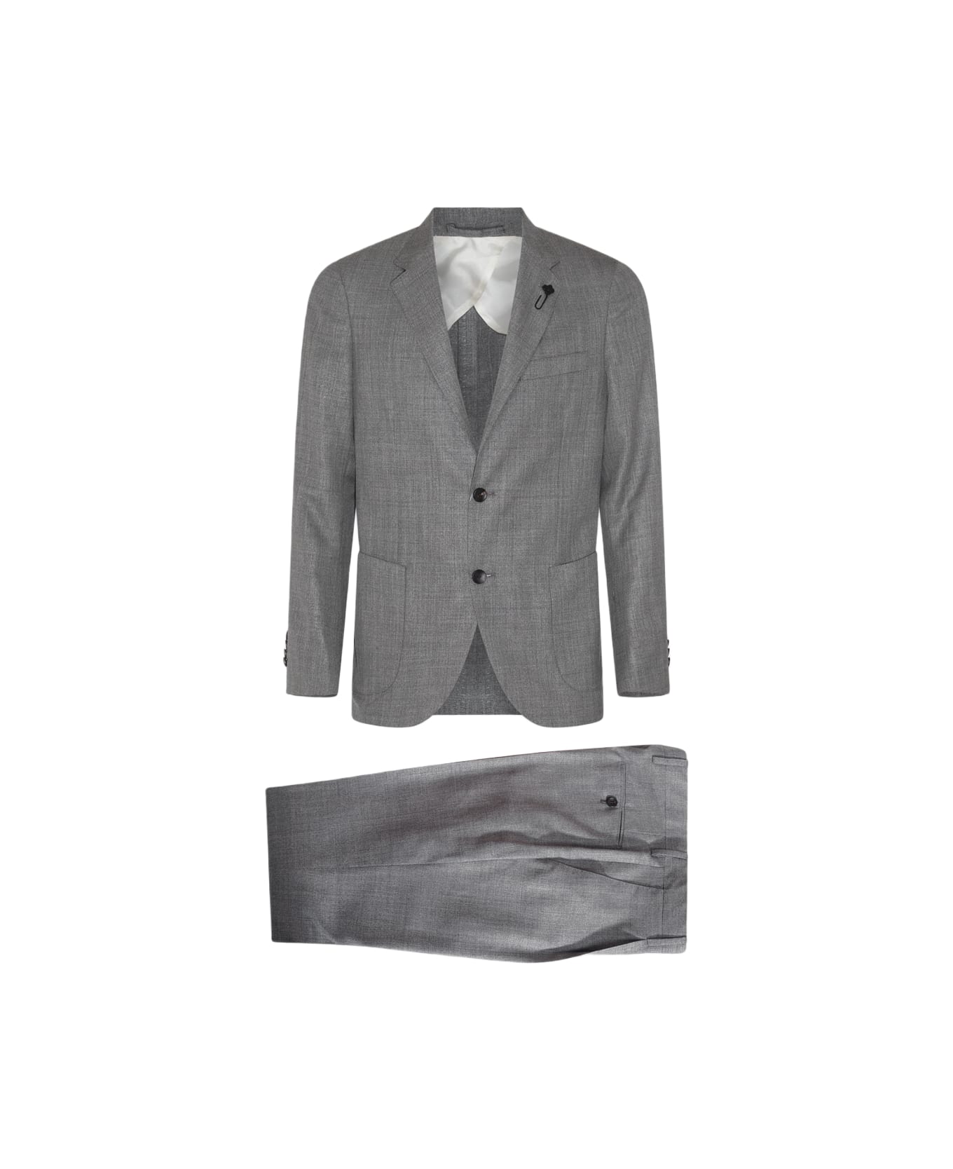 Lardini Grey Wool Suits - Grey