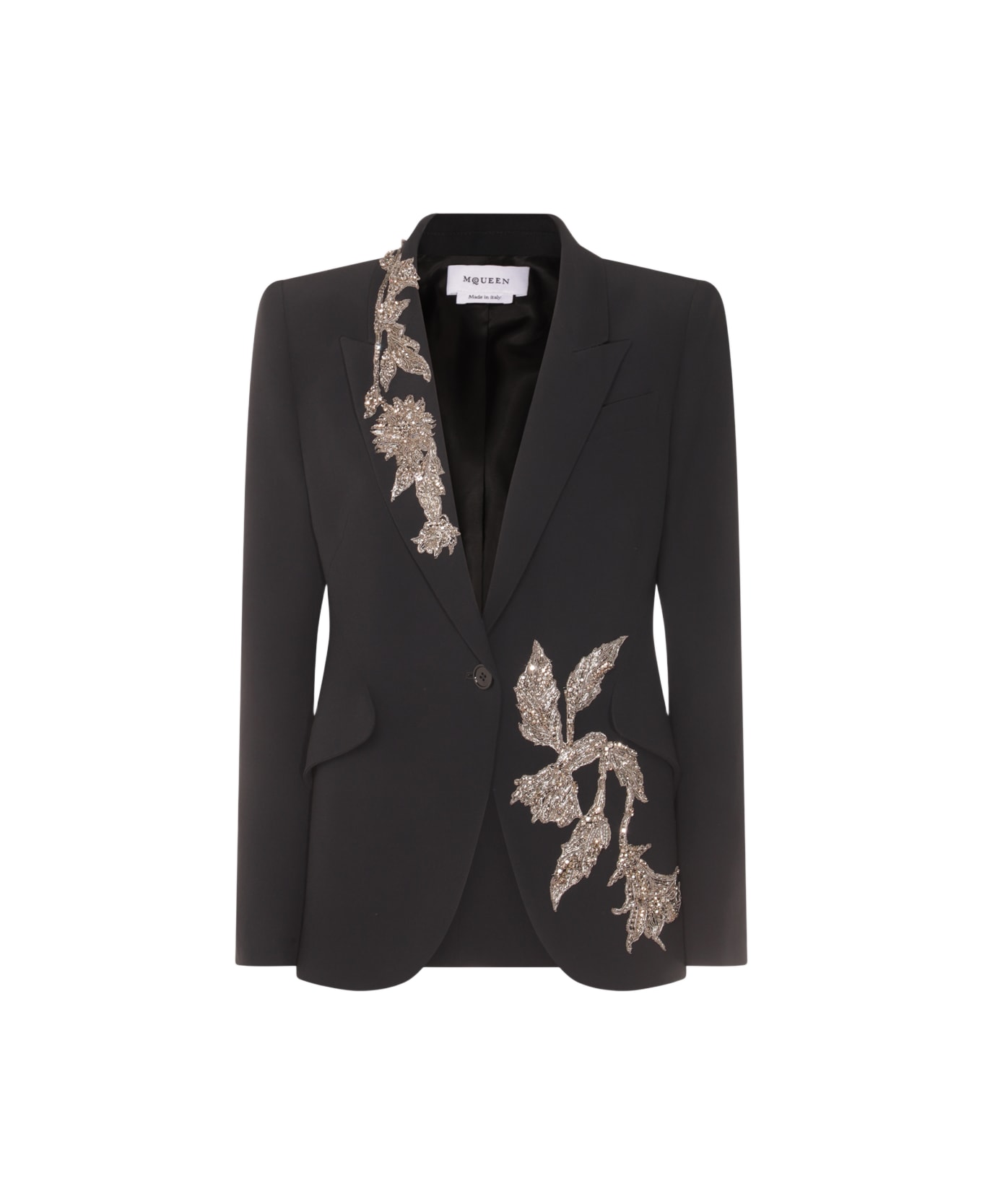 Alexander McQueen Black Viscose Blend Blazer - Black