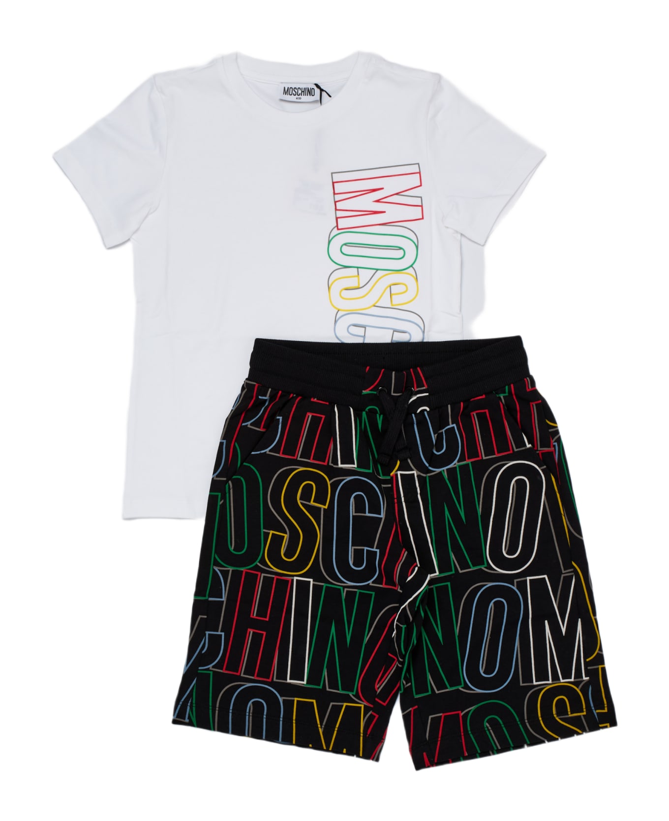 Moschino T-shirt+shorts Suit - BIANCO-NERO ジャンプスーツ