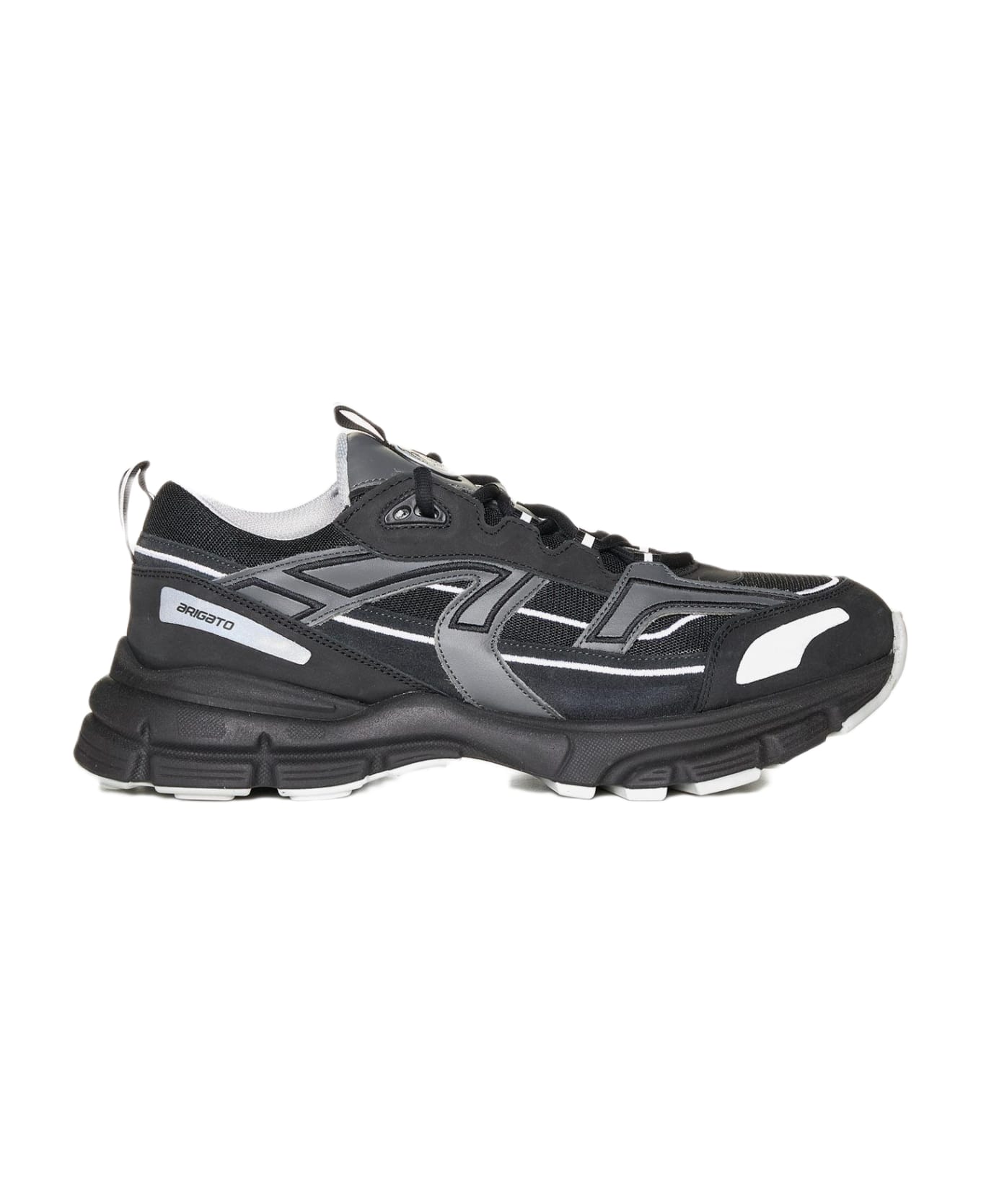 Axel Arigato Marathon R-trail Leather And Mesh Sneakers - Black