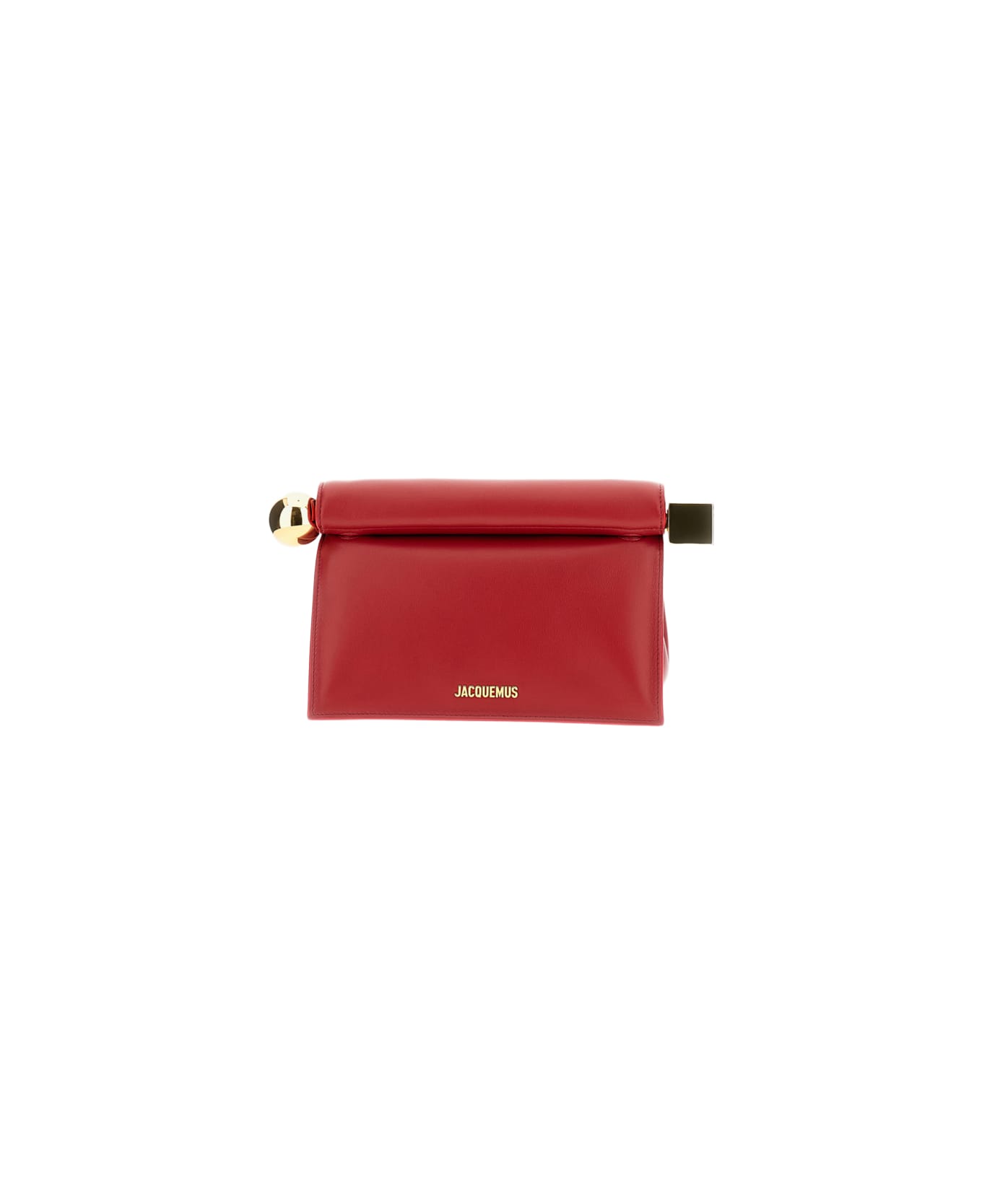 Jacquemus The Rond Carre Pochette - DARK RED