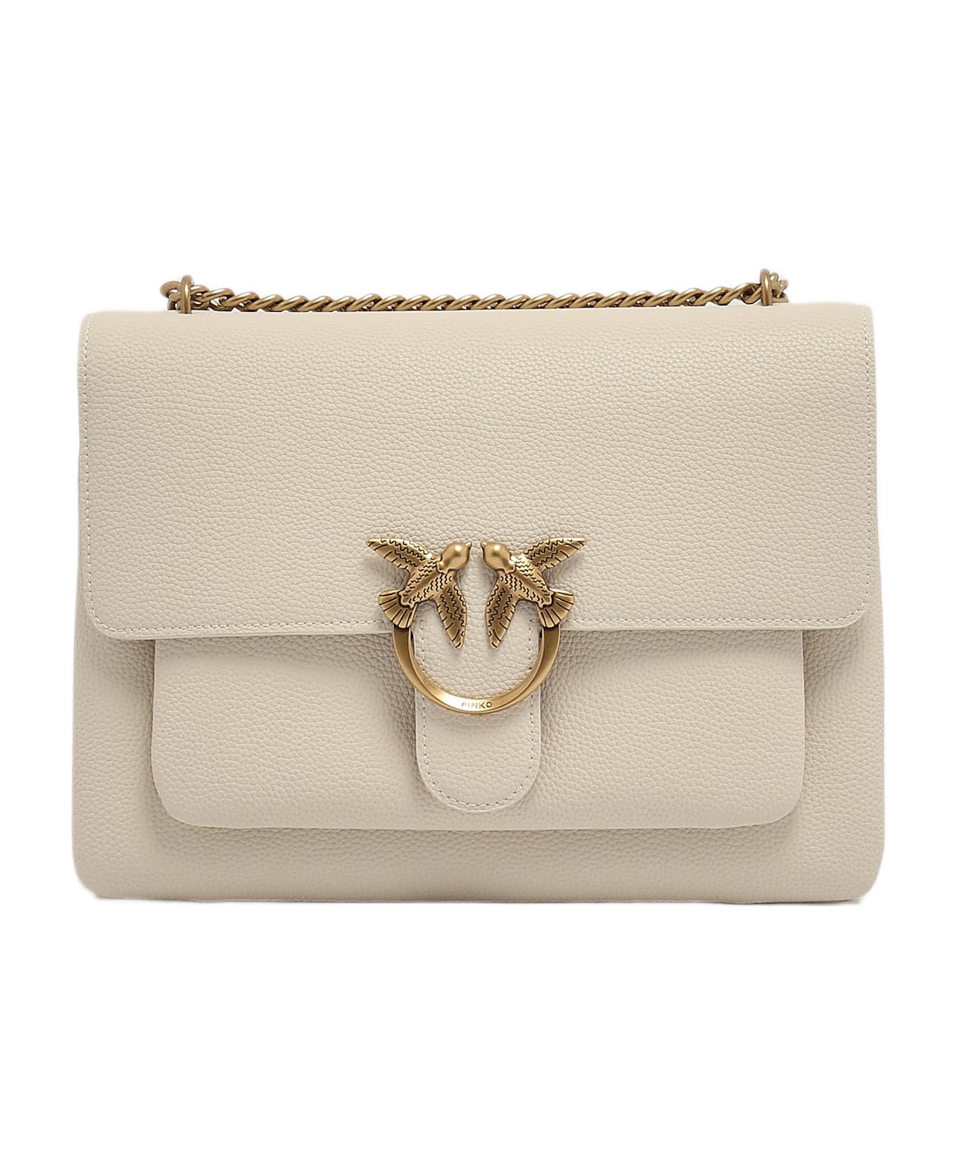 Pinko Love Soft Big Shoulder Bag - BIANCO