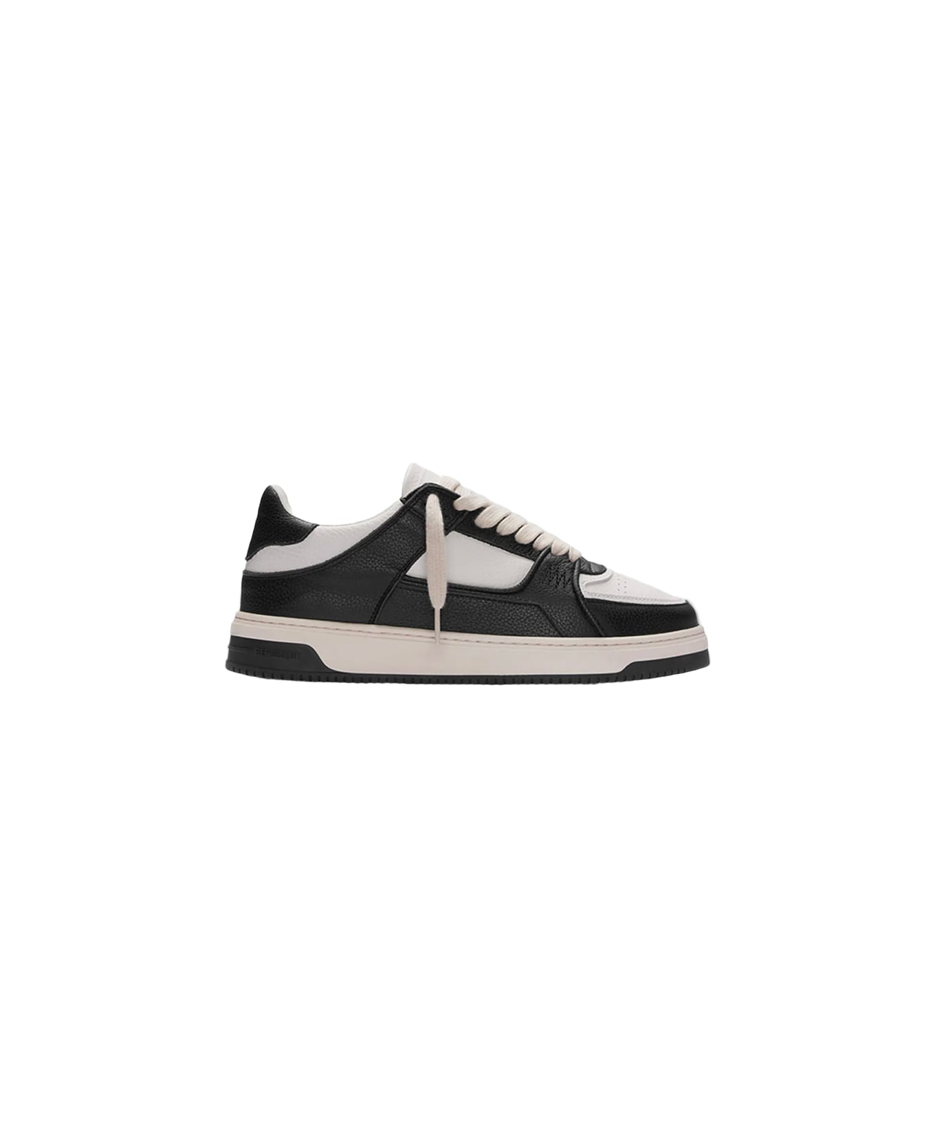 REPRESENT Apex Off White And Black Leather Low Top Sneaker - Apex Sneakers - VINTAGE WHITE