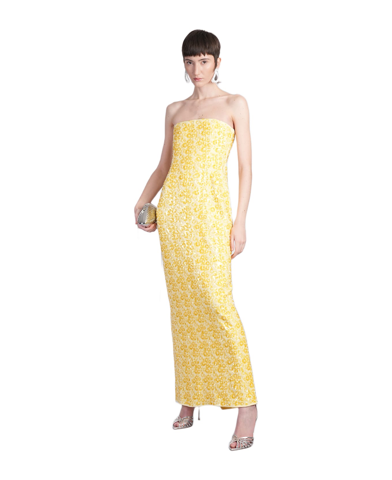 Simkhai Savia Dress Woman In Yellow Rayon - yellow