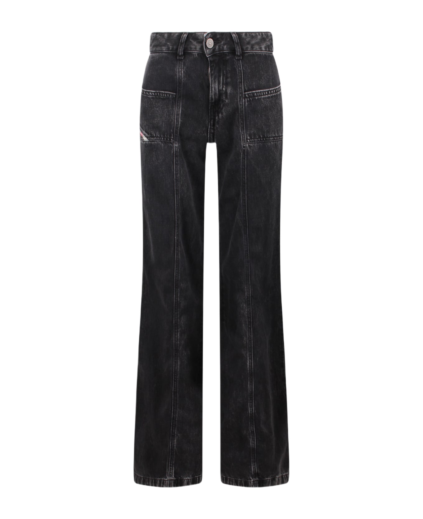 DIESEL ジーンズ D-Akii 068hn A12808 068HN Women's Flare Jeans | Black/Dark grey | Diesel D-Akii