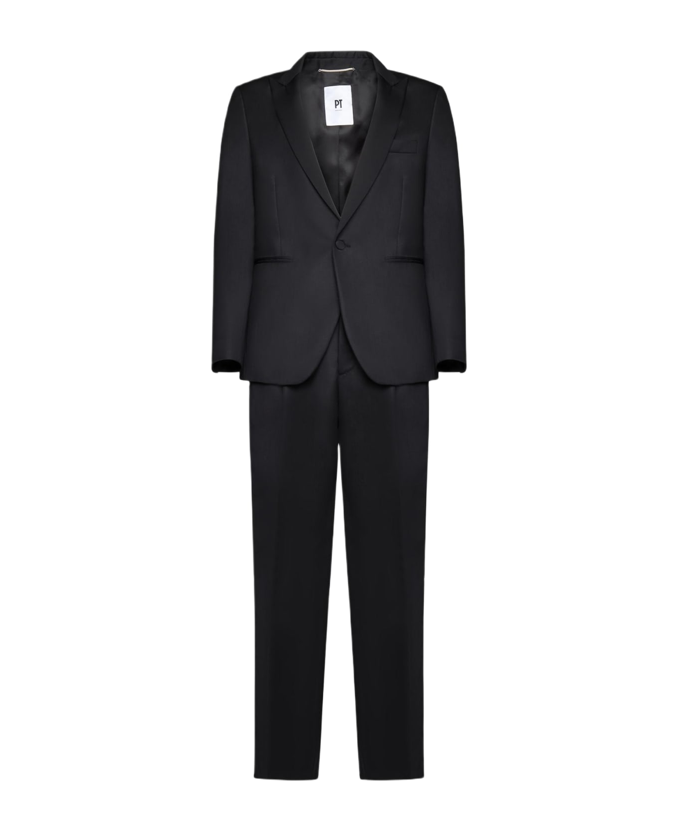 PT Torino Wool-blend Tuxedo - BLACK