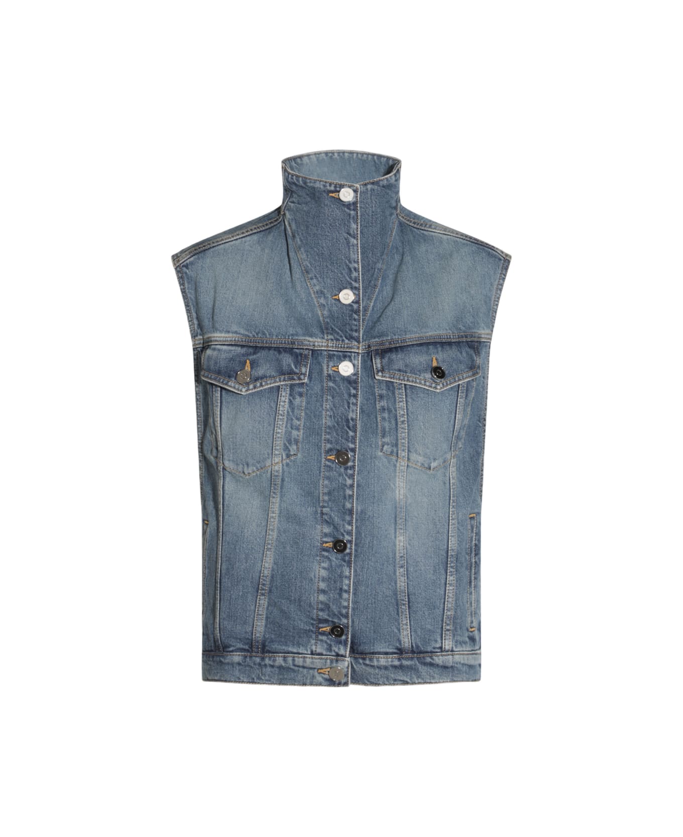 Alaia Blue Cotton Denim Jacket - Blue