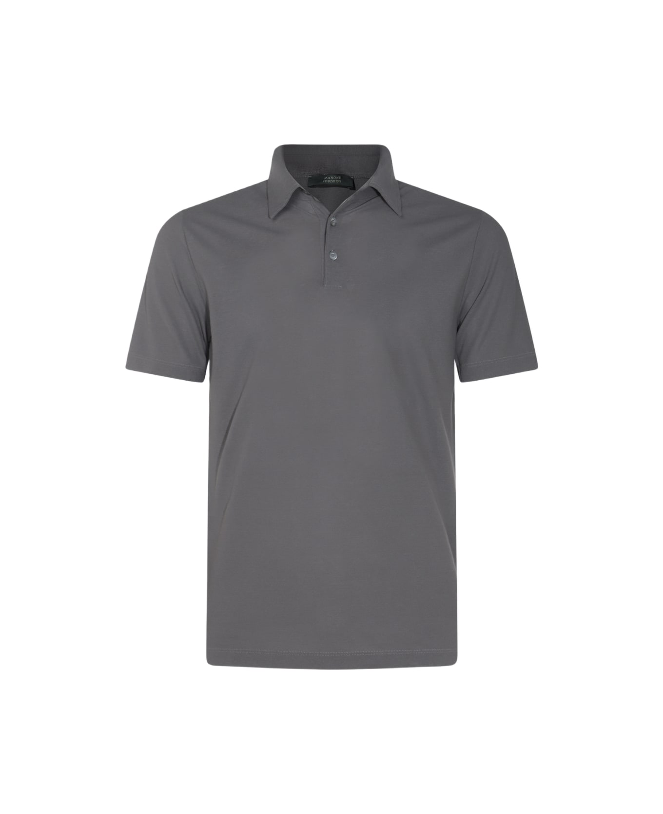 Zanone Grey Cotton Polo Shirt - GREY