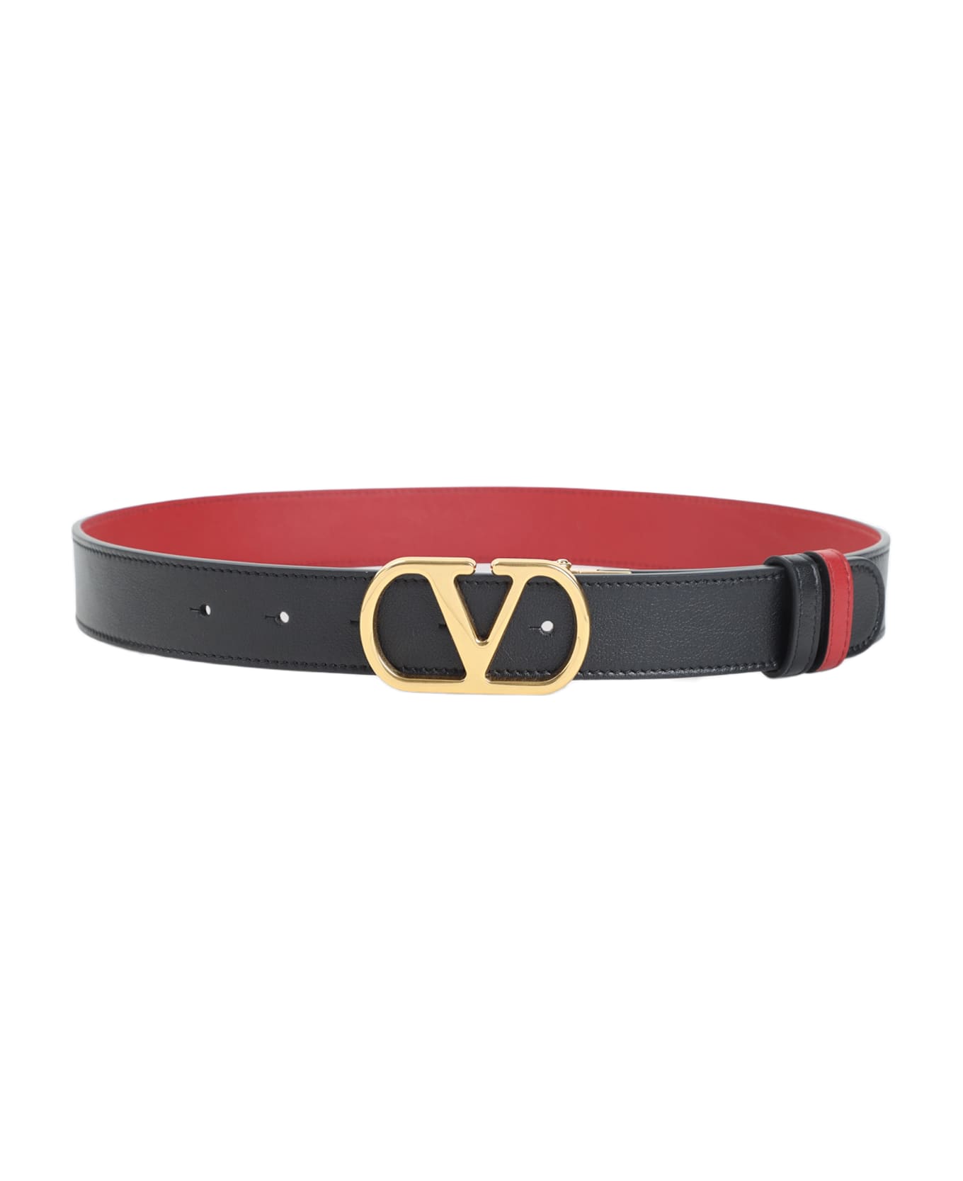 Valentino Garavani H30 Reversible Belt - K Nero Rosso V
