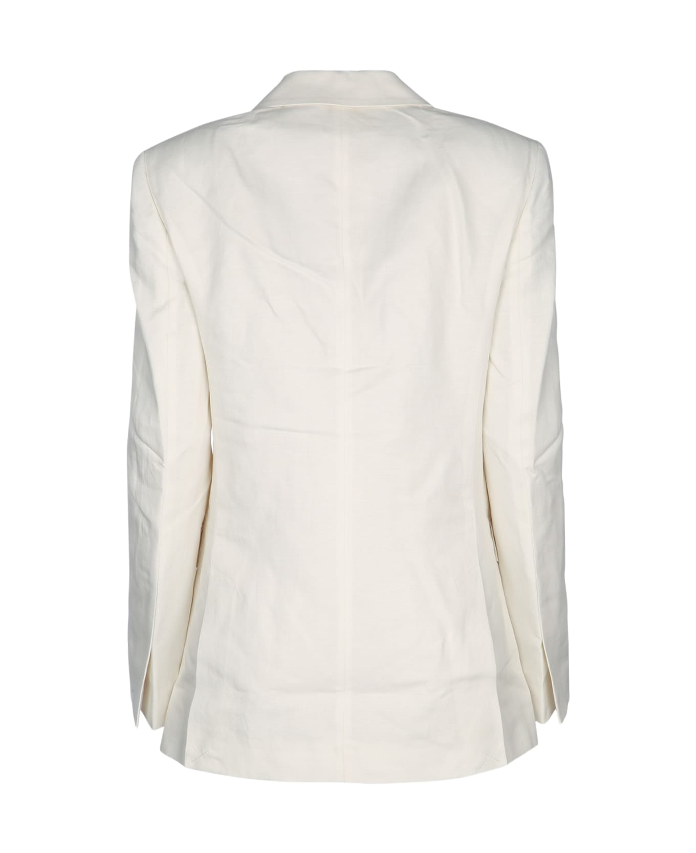 Calvin Klein Relaxed Linen Db Breasted Blazer - TOFU