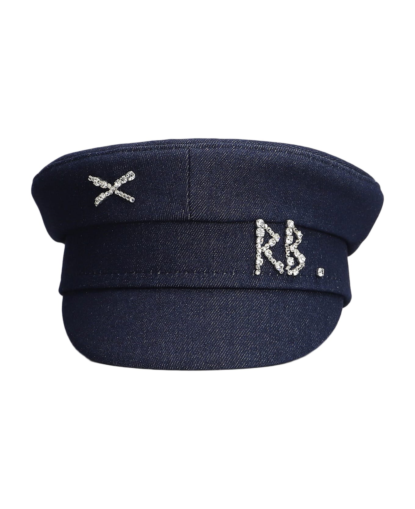 Ruslan Baginskiy Baker Boy Hats In Blue Denim - blue