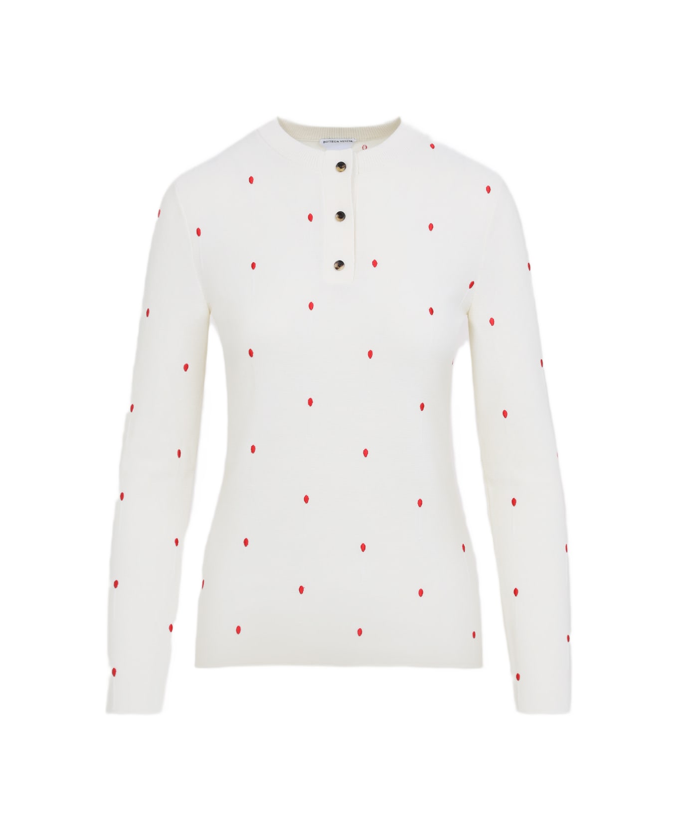 Bottega Veneta Matches Cotton Top - Chalk Vernis