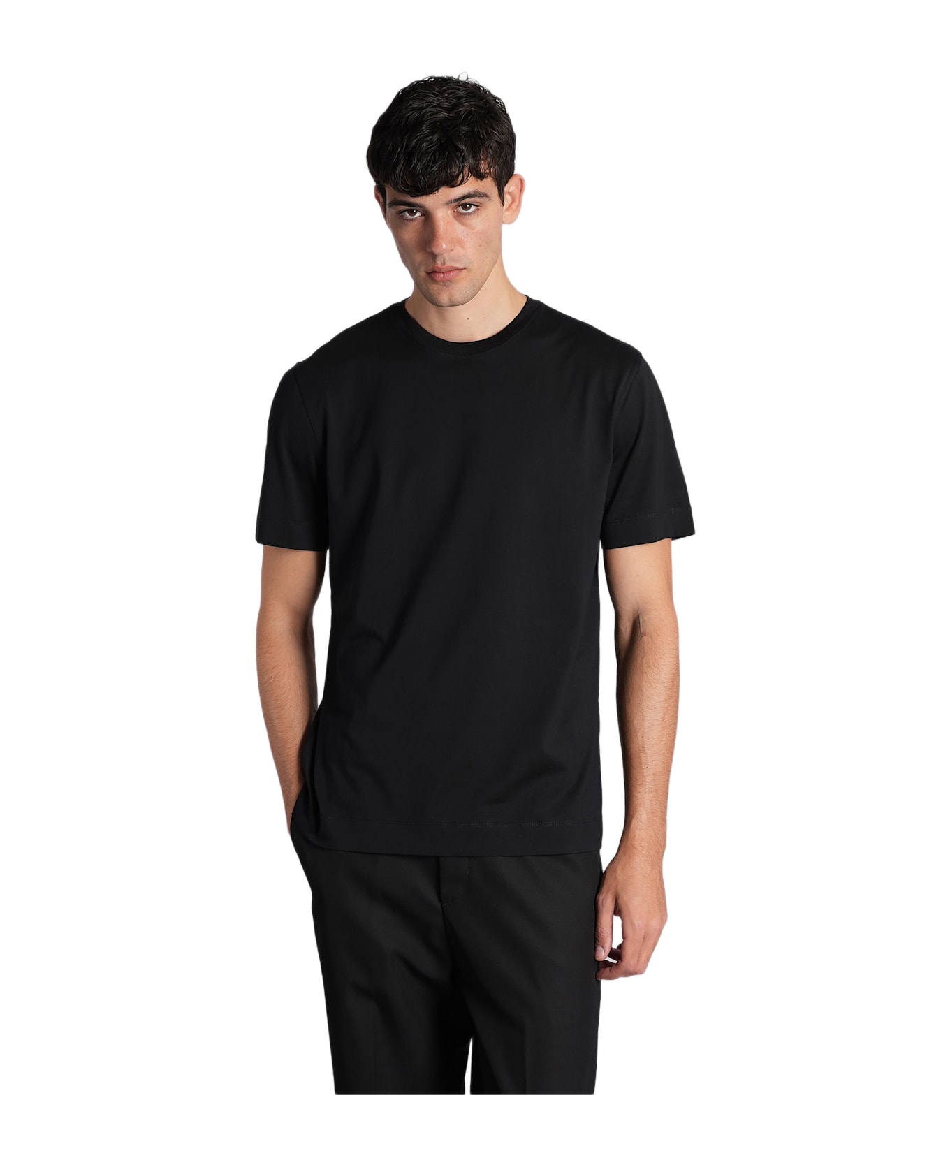 Zegna T-shirt In Black Cotton - black