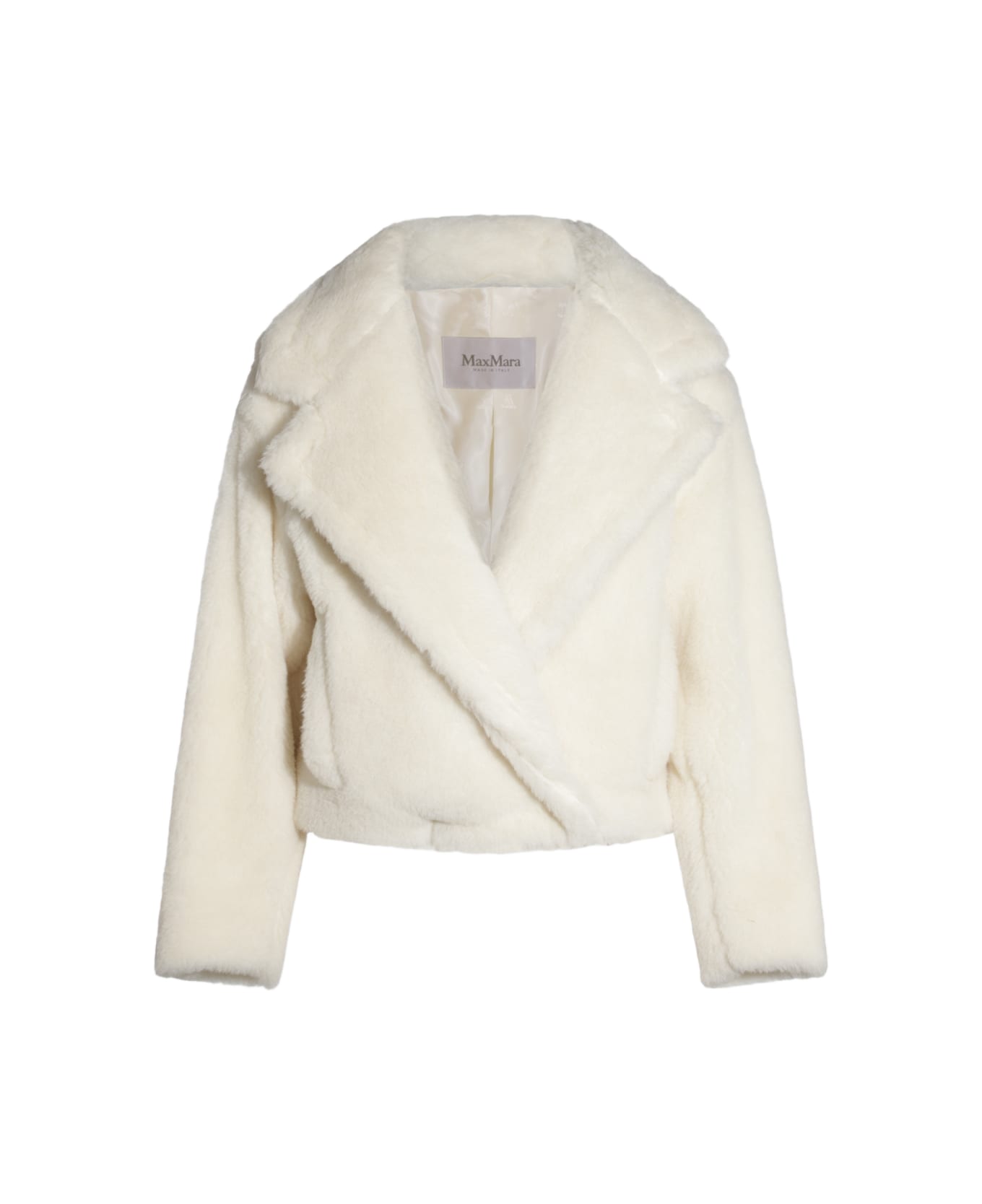 Max Mara White Wool Coat - White