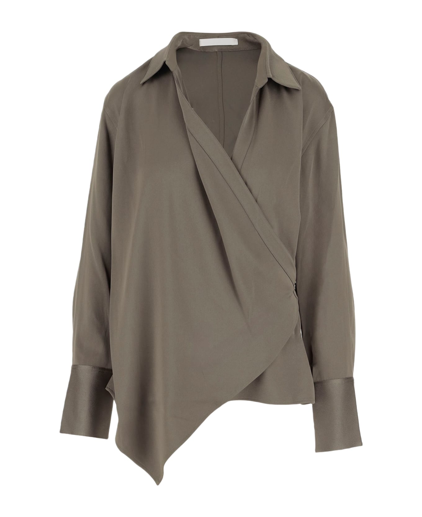 Helmut Lang Relaxed Wrap-around Shirt - X Olive