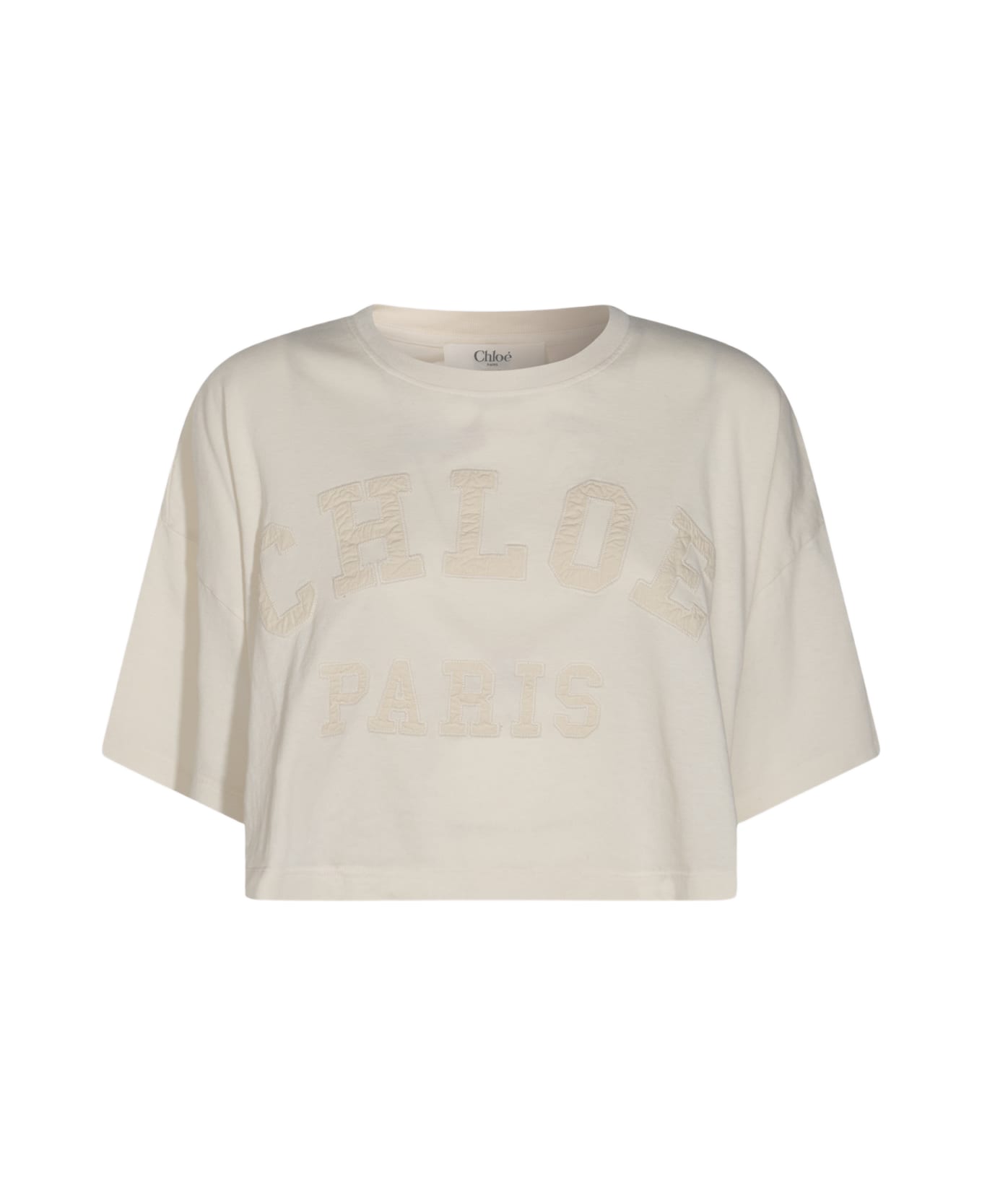 Chloé White Cotton T-shirt - Coconut Milk