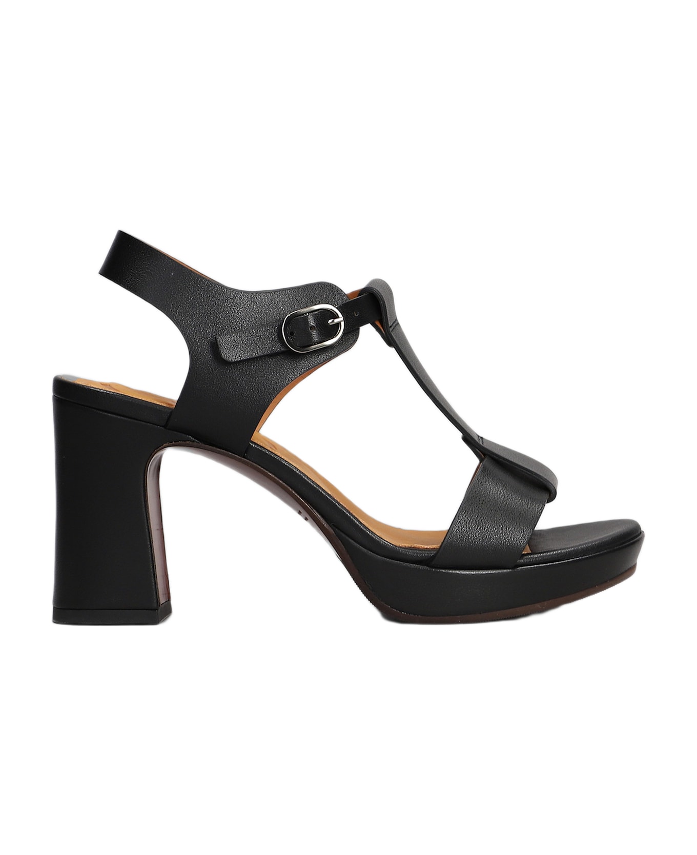 Chie Mihara Kimor-l Sandals In Black Leather - black