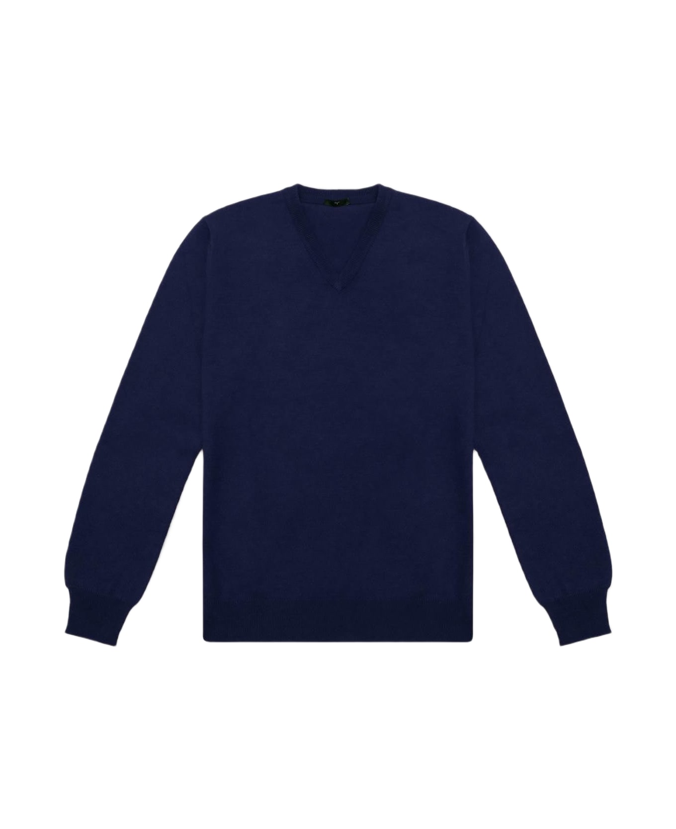 Larusmiani V-neck Sweater Bachelor Sweater - Navy ニットウェア