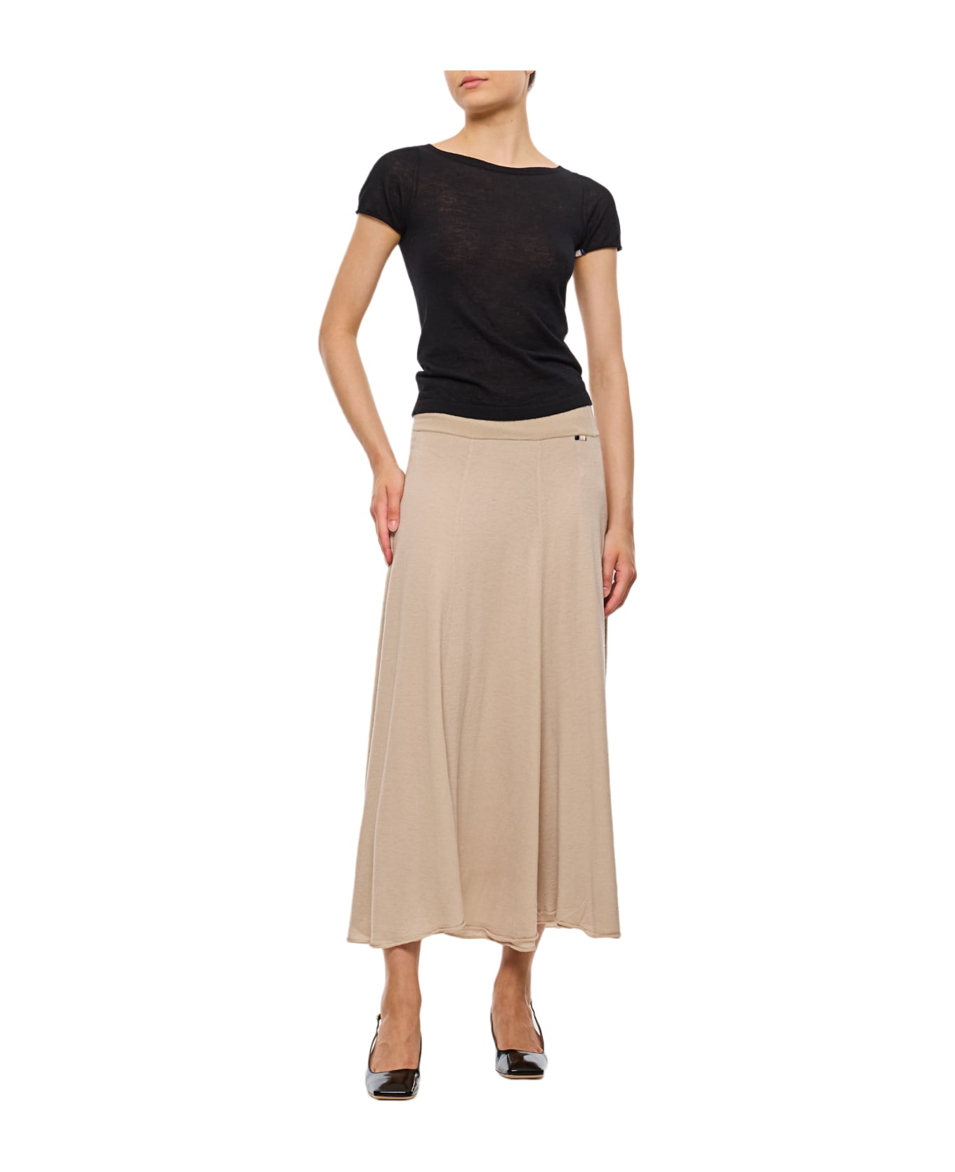 Extreme Cashmere Spin Cashmere Skirt - Beige