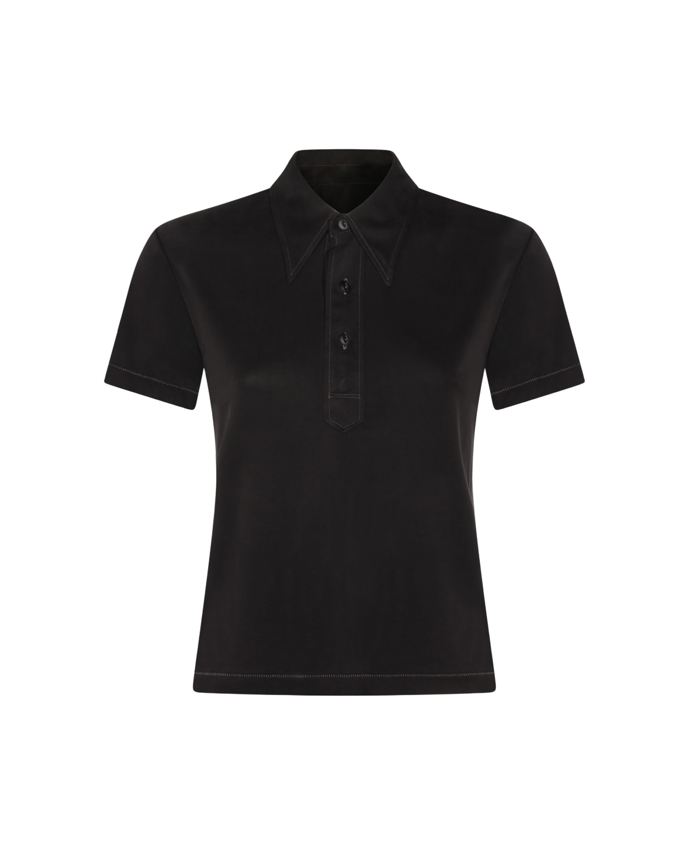 Maison Margiela Black Polo Shirt - Black