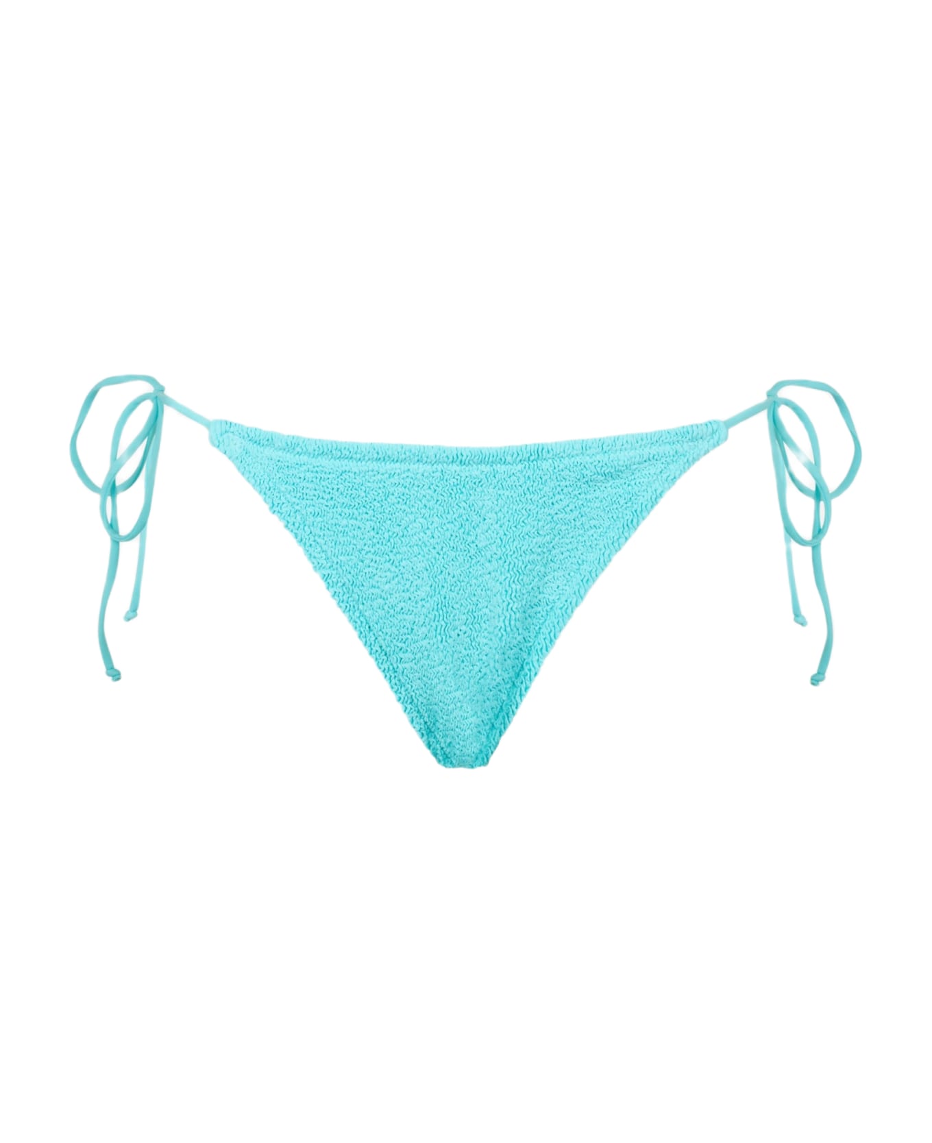 MC2 Saint Barth Woman Water Green Crinkle Swim Briefs With Side Laces - GREEN ボトムス