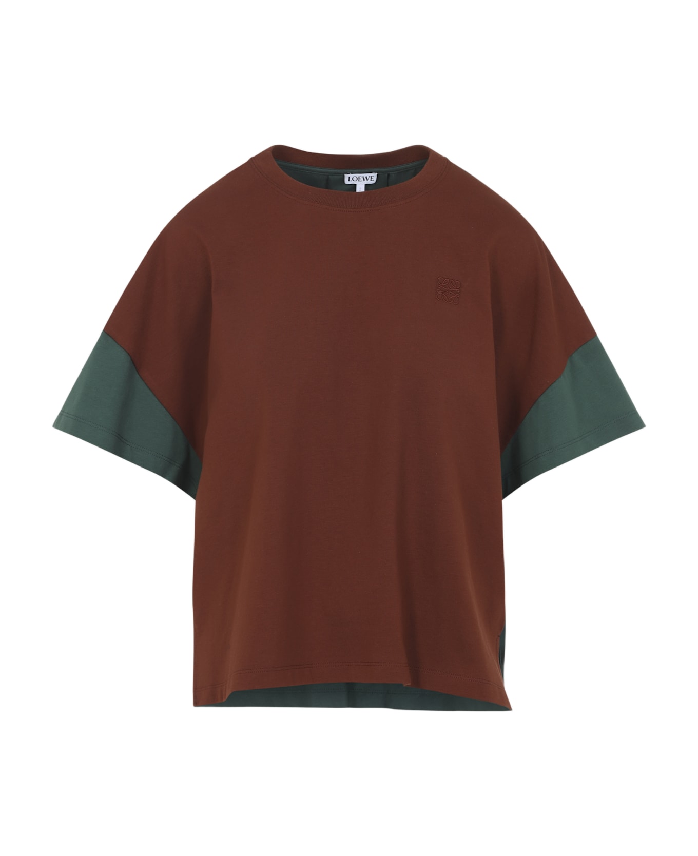 Loewe Boxy Fit T-shirt - Brown Dark Green