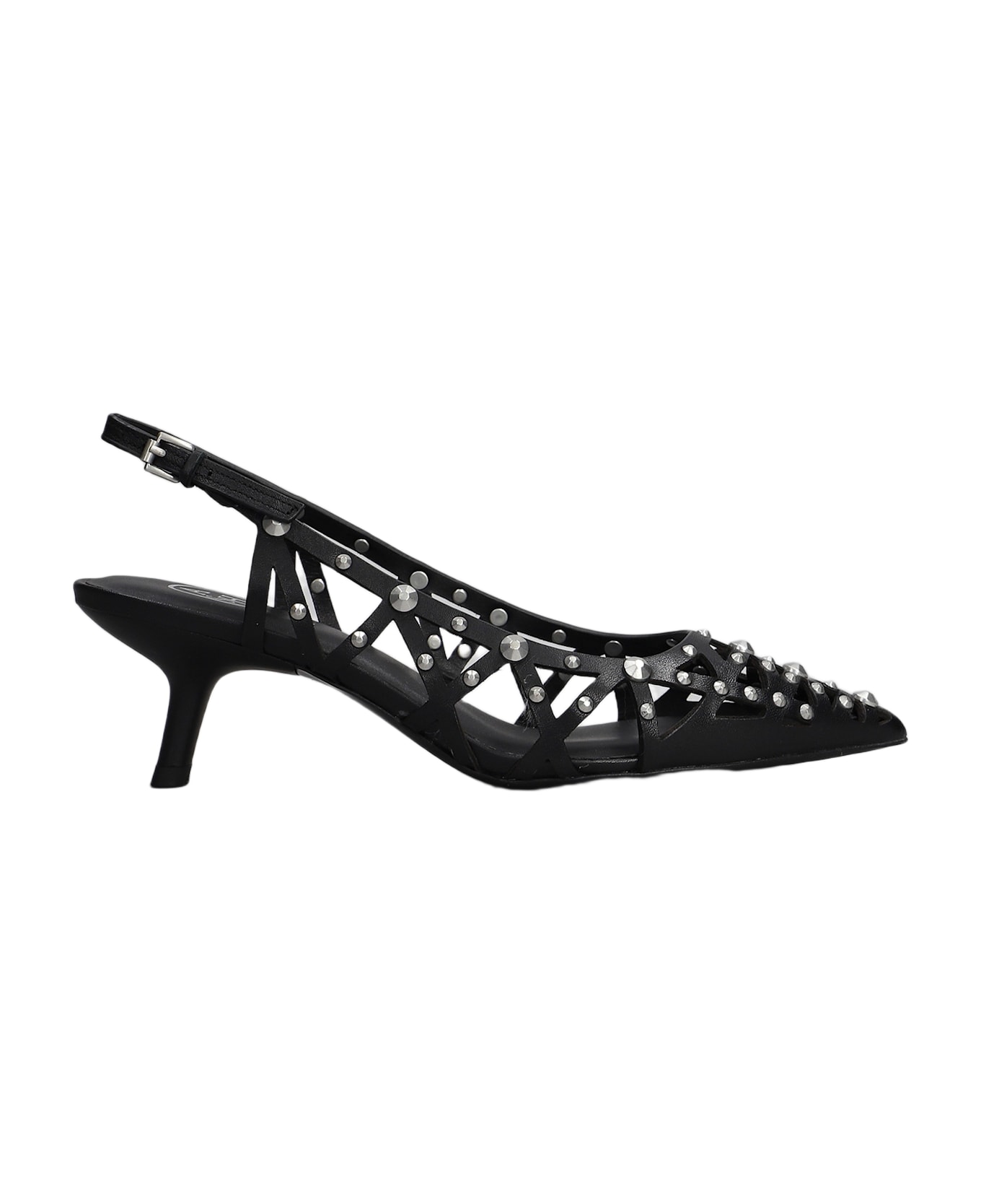 Ash Bizarre Pumps In Black Leather - black