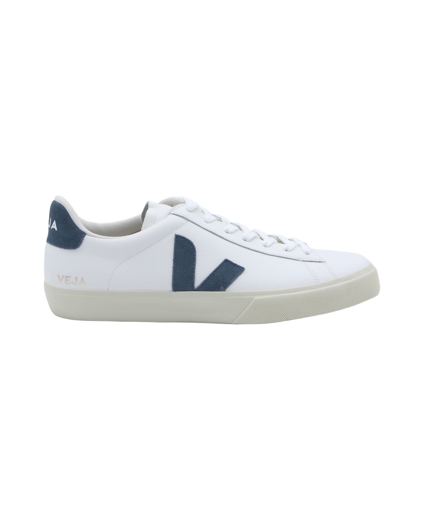 Veja White And Blue Leather Campo Sneakers - WHITE-CALIFORNIA