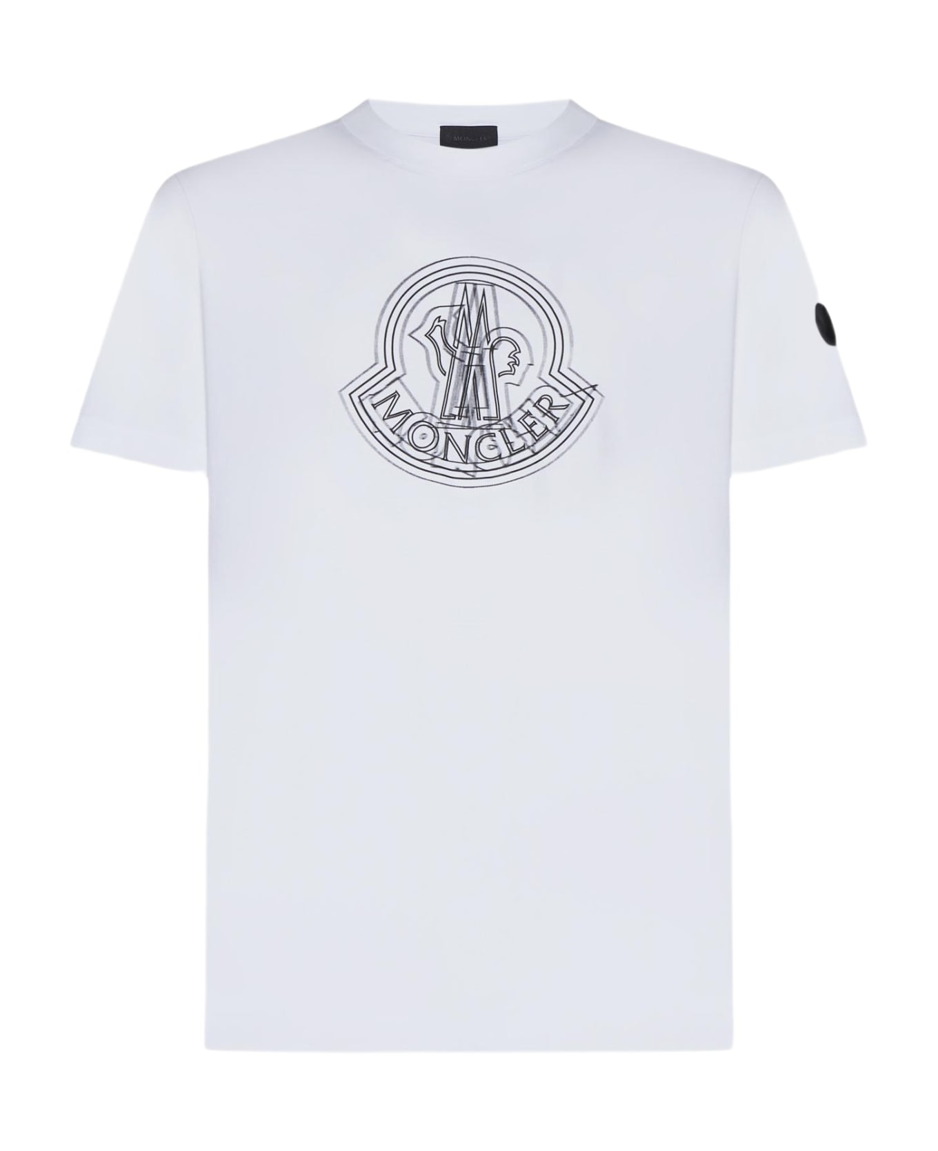 Moncler Logo Cotton T-shirt - WHITE