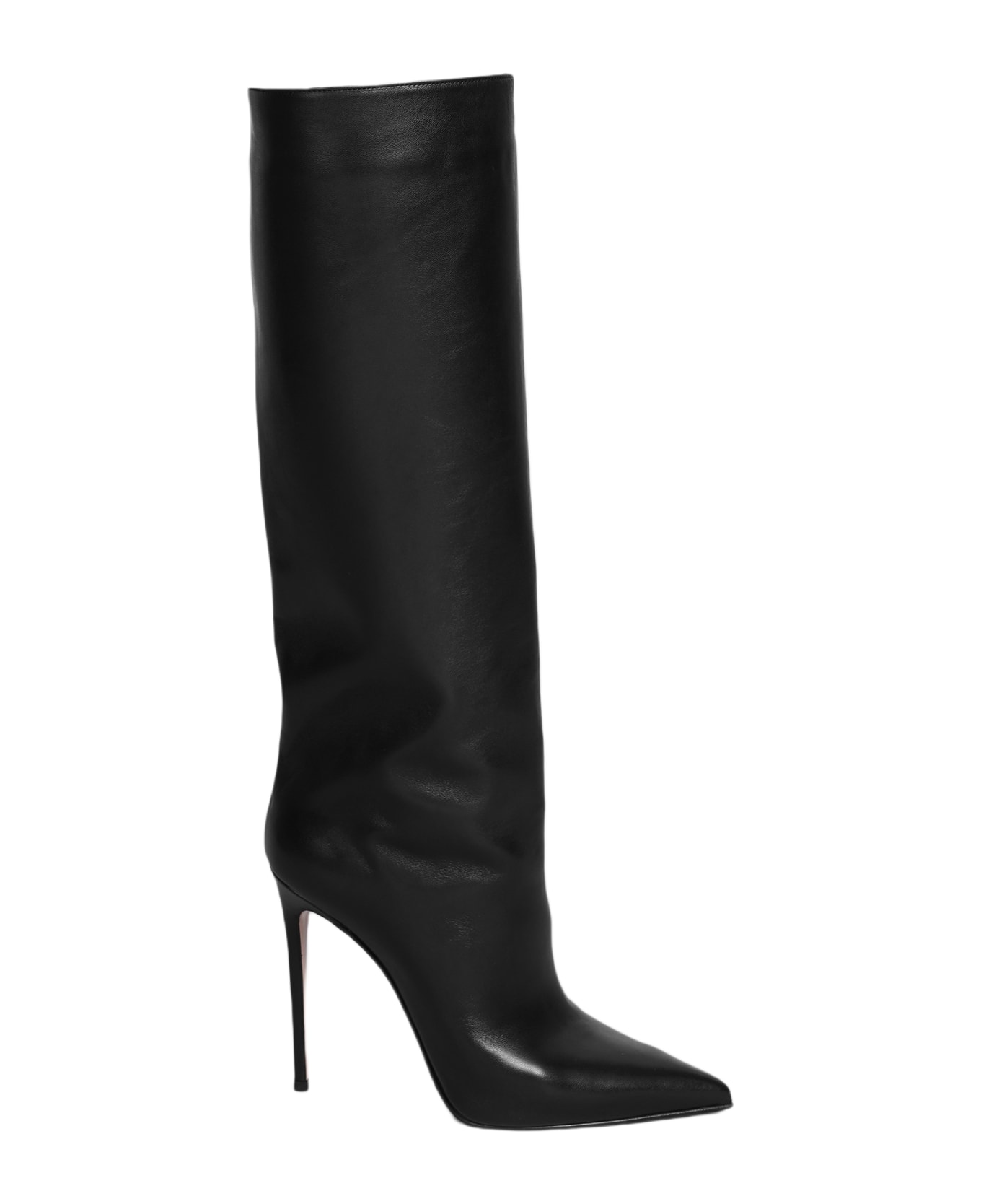 Le Silla Eva 120 High Heels Boots In Black Leather - black