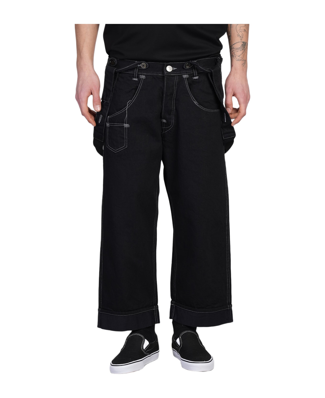 Junya Watanabe Jeans In Black Cotton - black