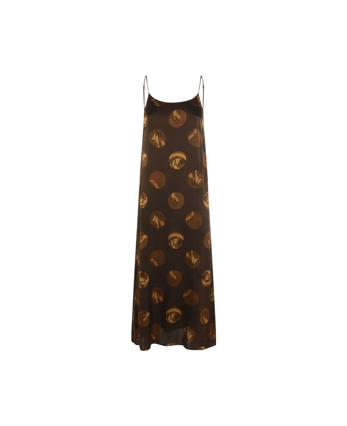 Uma Wang Brown Viscose Dress - BROWN/TAN