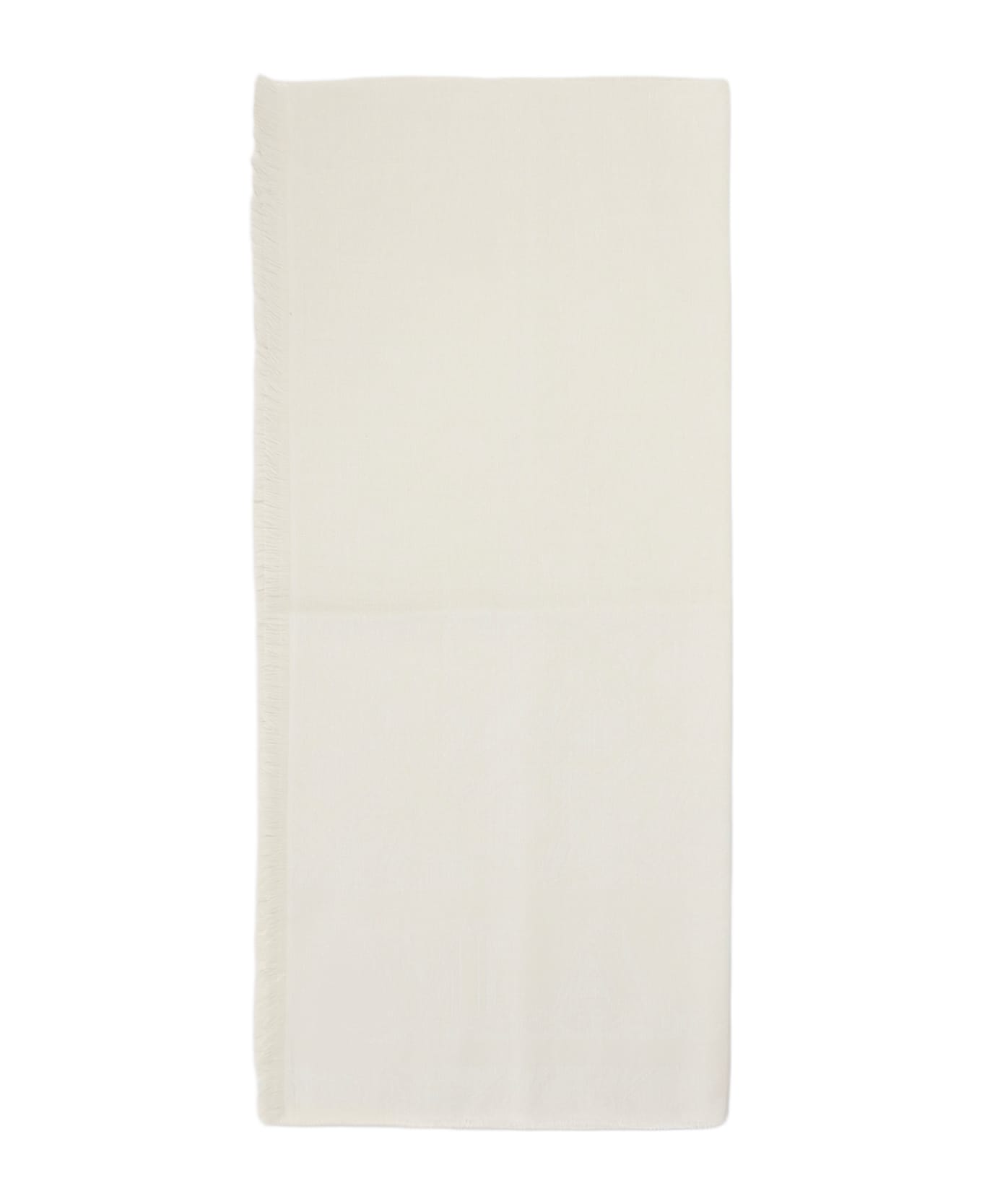 Max Mara Avetusta M Logo Scarf - Bianco Seta
