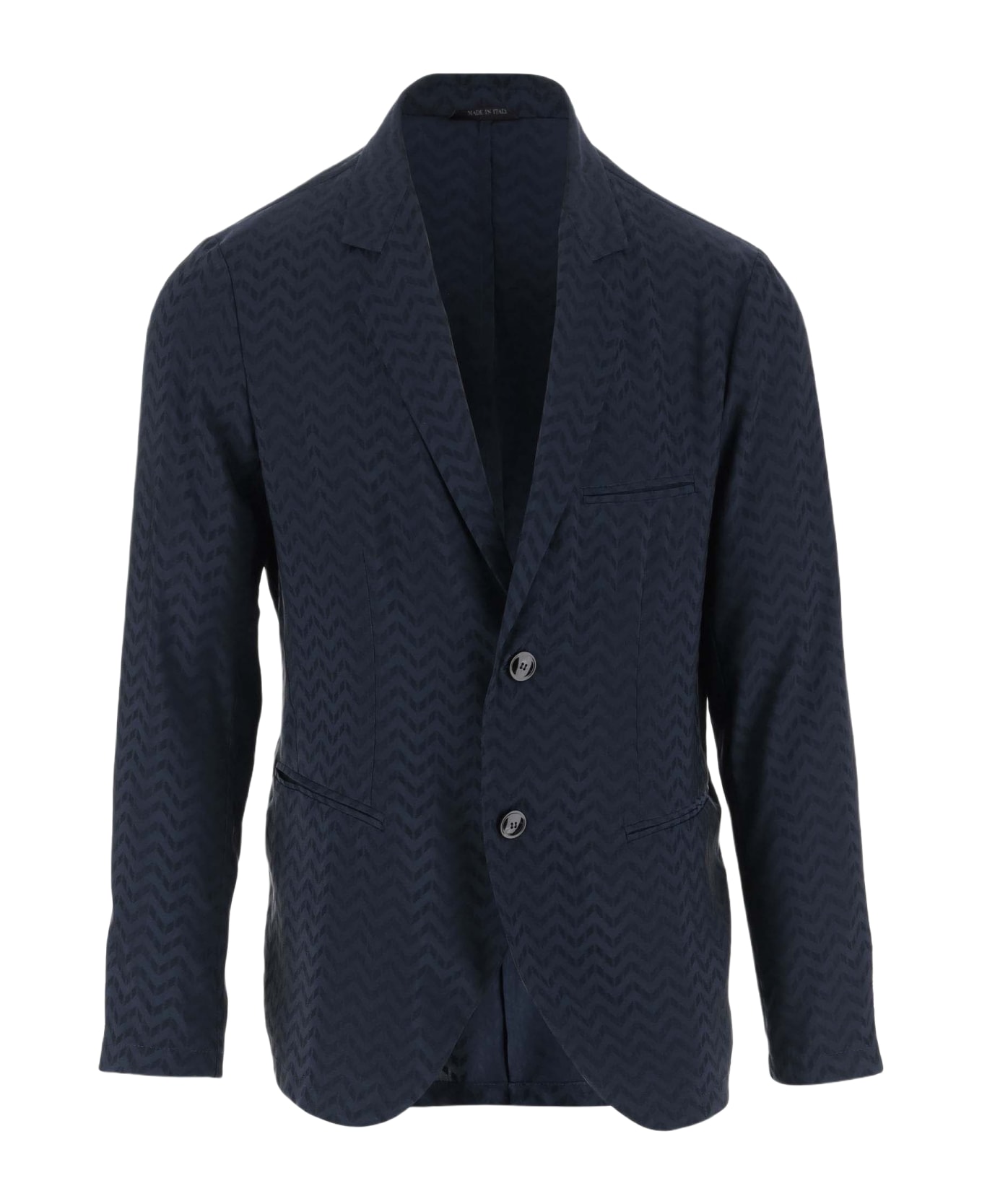 Giorgio Armani Viscose Blend Single-breasted Jacket - Blue ブレザー