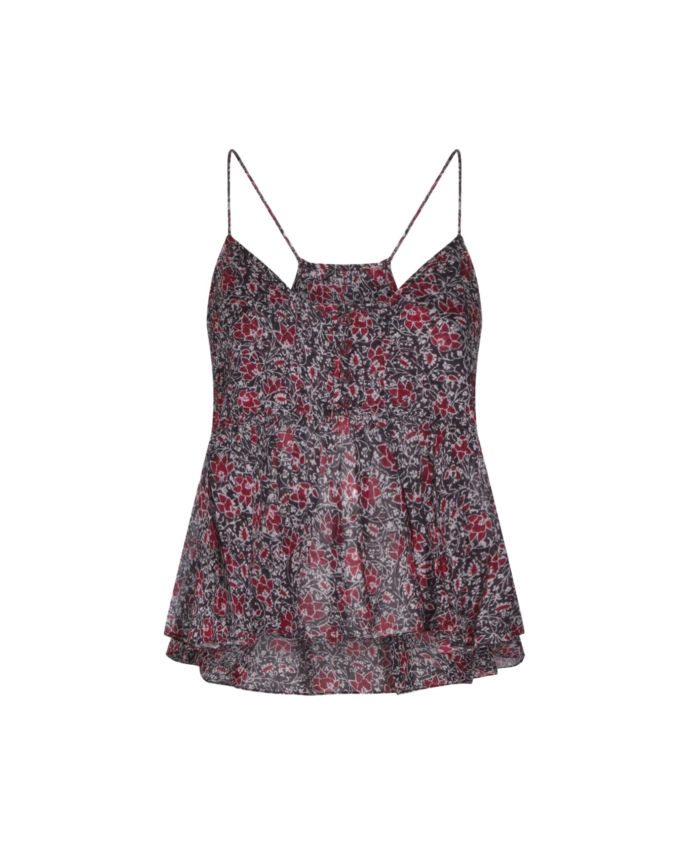 Marant Étoile Colorful Cotton Top - CRUSHED BERRY