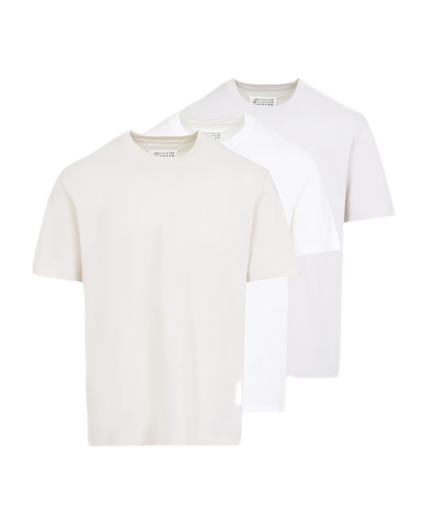 Maison Margiela Set X 3 T-shirts - Shades Of Ecru