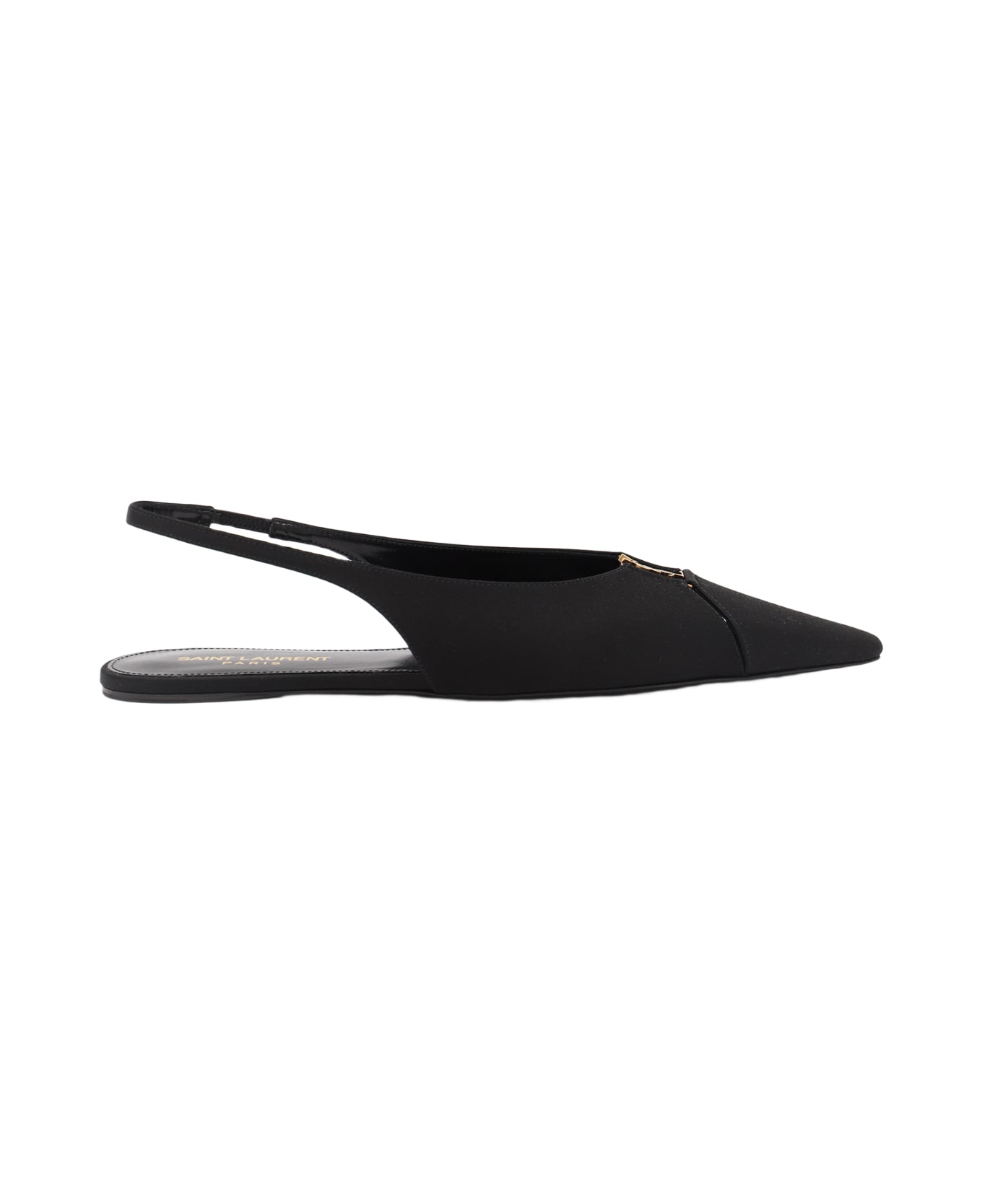 Saint Laurent Black Flats - Black