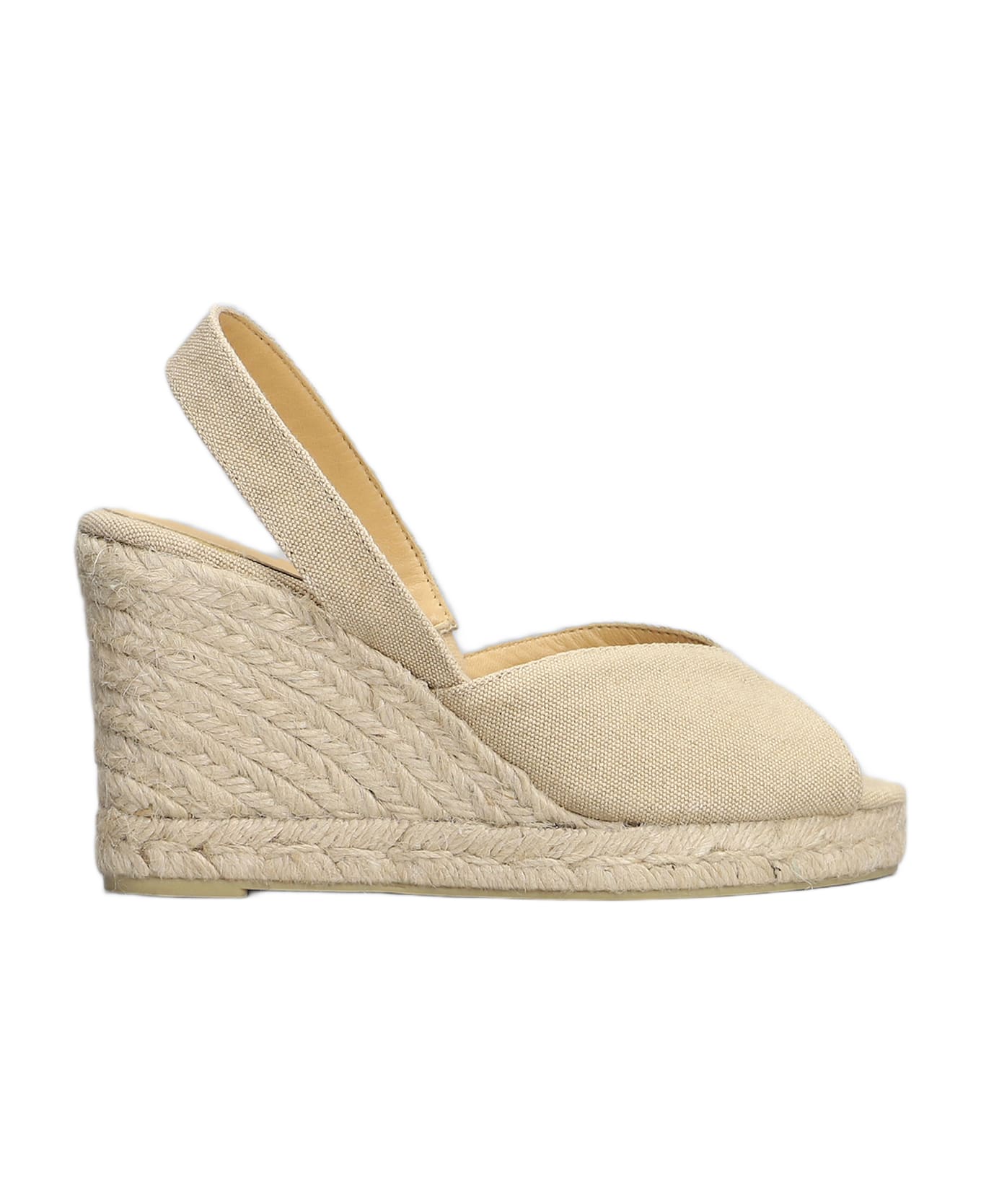 Castañer Brisa-8-002 Wedges In Beige Canvas - beige