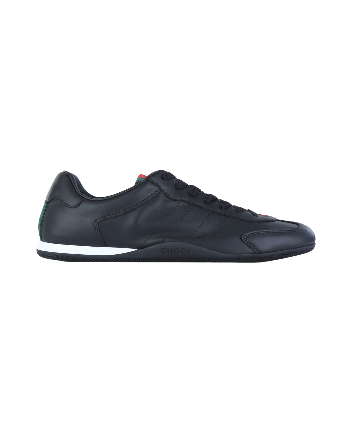 Gucci Black Leather Sneakers - Black
