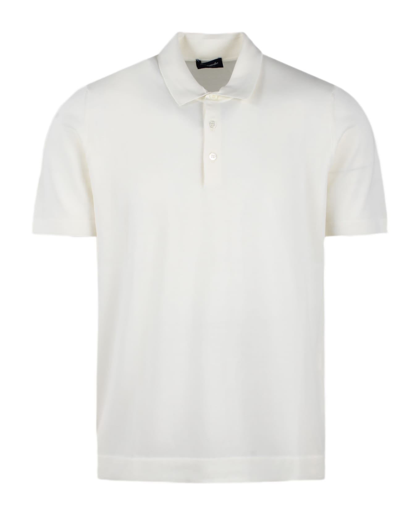 Drumohr Cotton Knit Polo Shirt - Panna