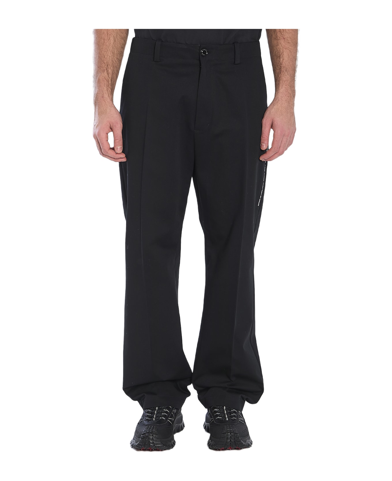 Moncler Cotton Gabardine Trousers - Black