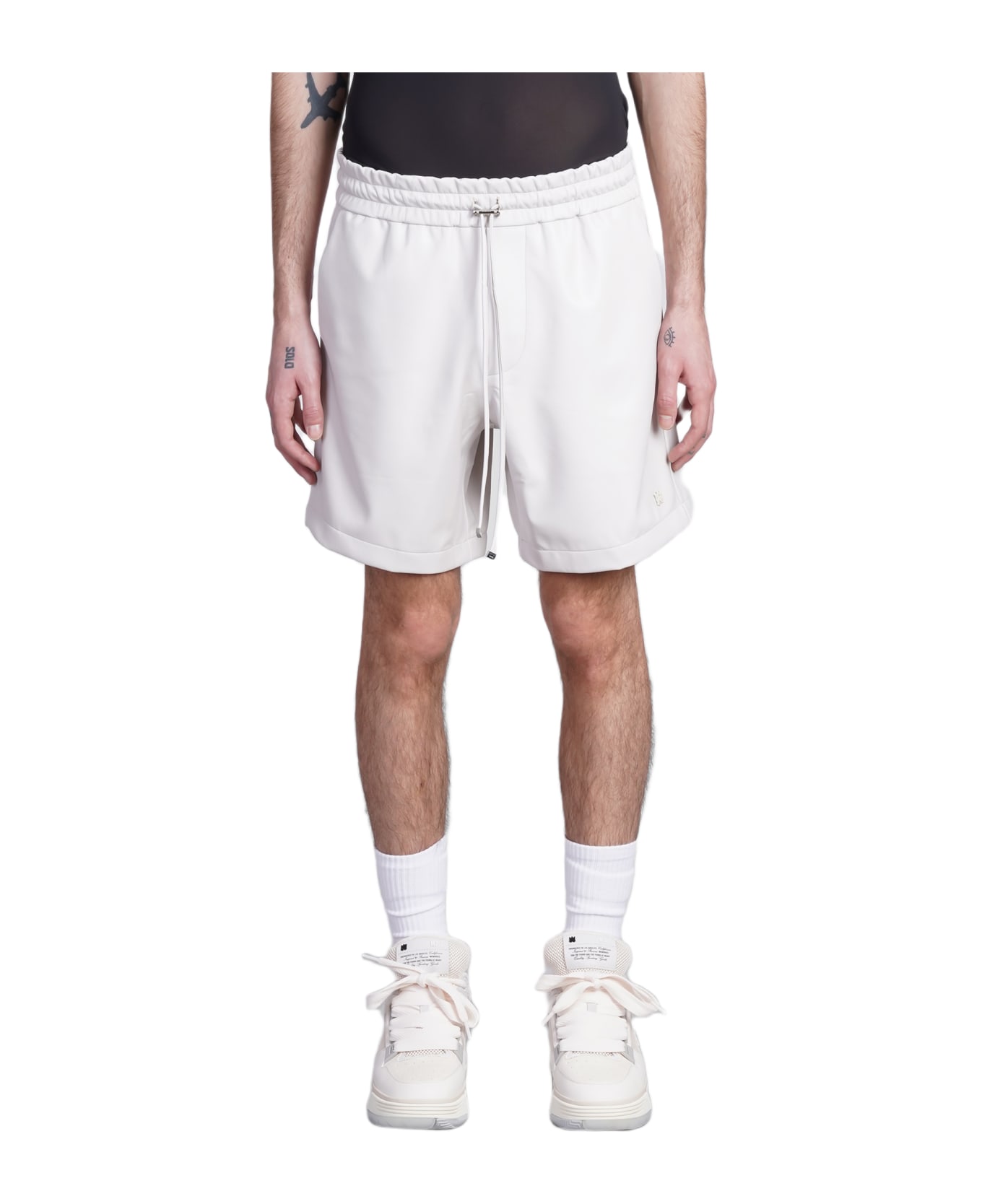 AMIRI Shorts In Grey Polyuretan - grey