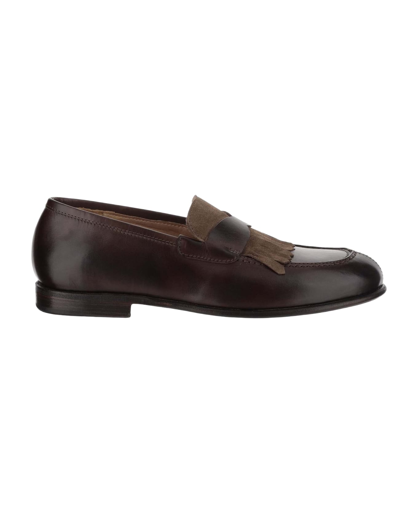 Hervè Chapelier Leather Loafers - Brown フラットシューズ
