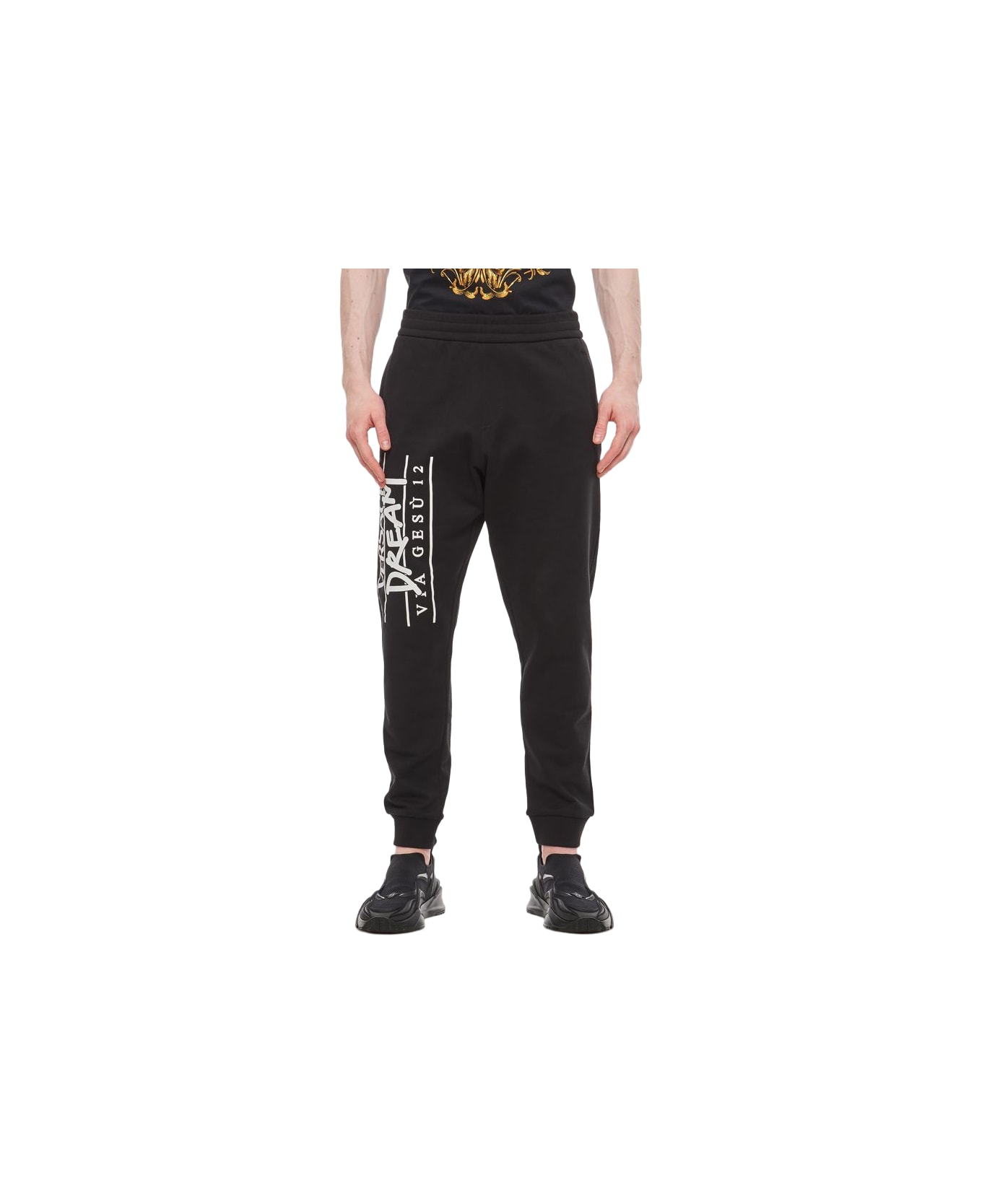 Versace Cotton Sweat Pants - Black