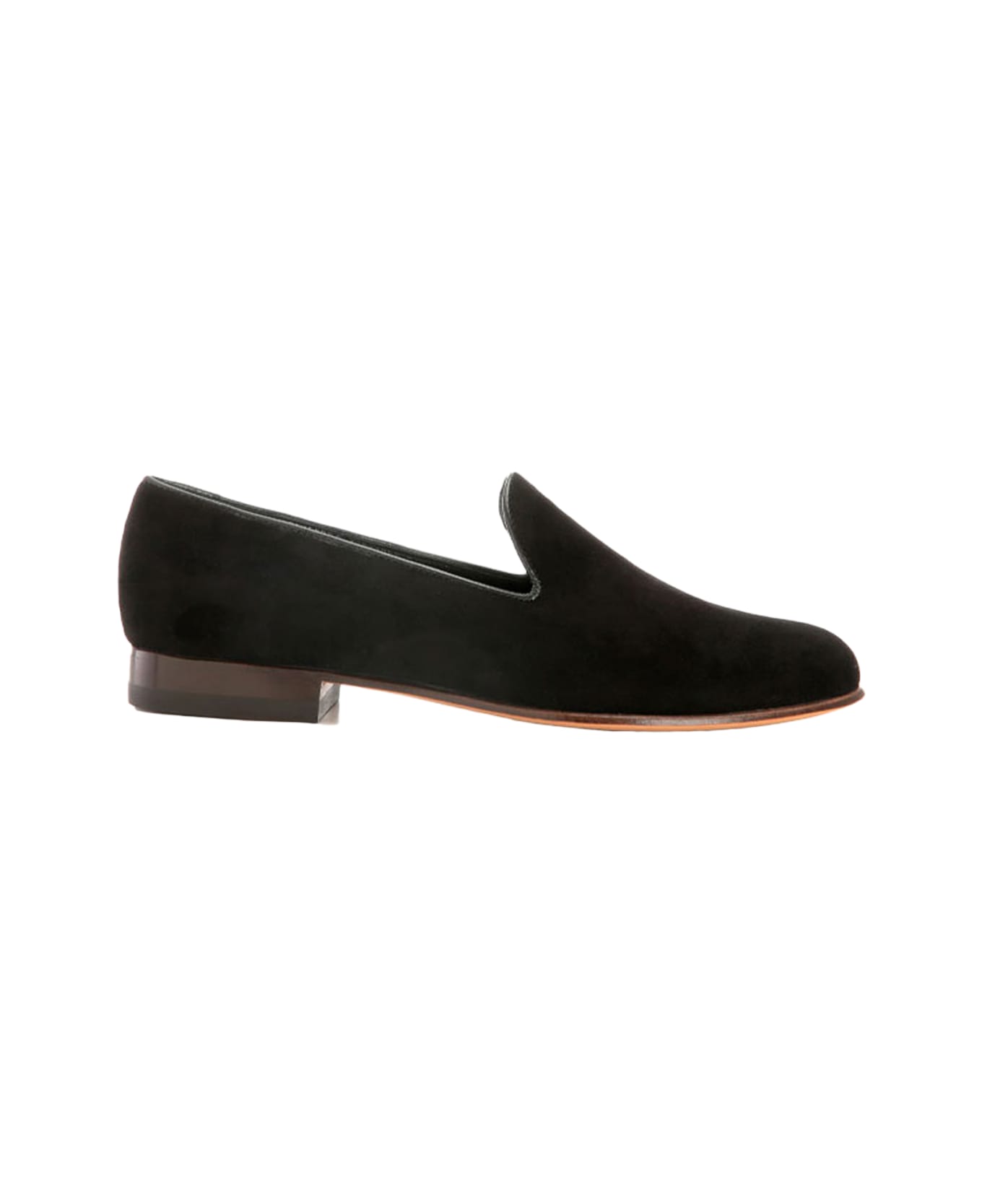 CB Made in Italy Suede Flats Positano - Black