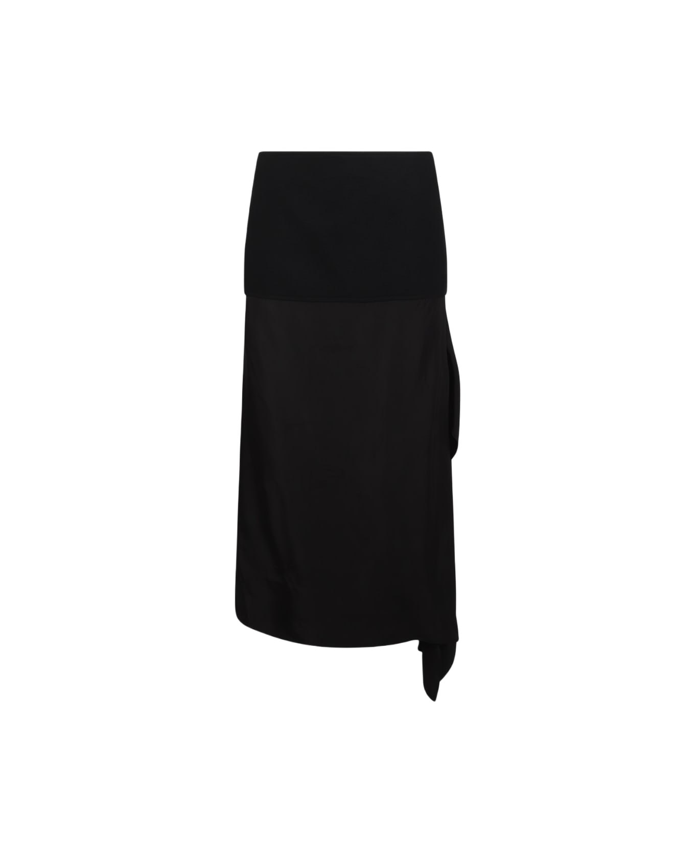 Jil Sander Black Wool Skirt - BLACK