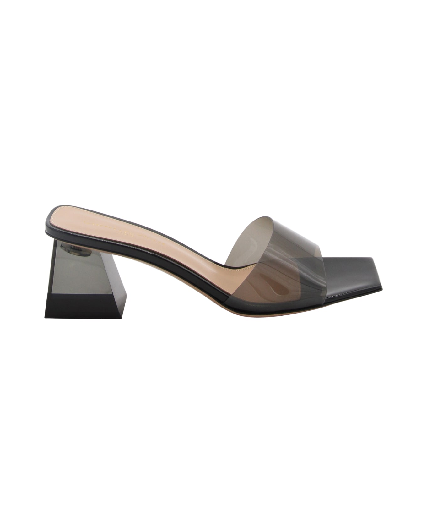 Gianvito Rossi Fume And Black Pvc And Leather Cosmic Sandals - FUME/BLACK