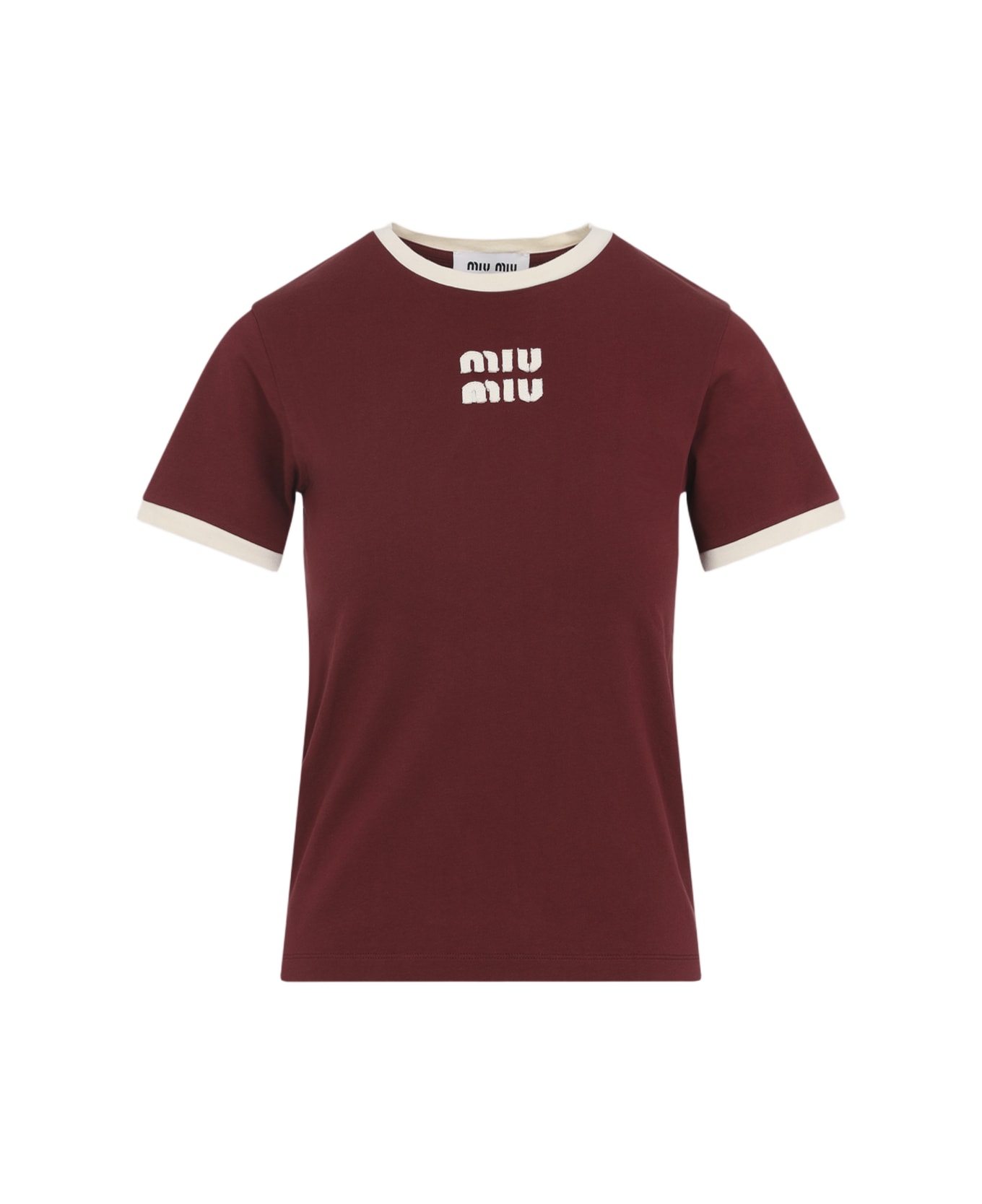 Miu Miu T-shirt - Amaranto Talco